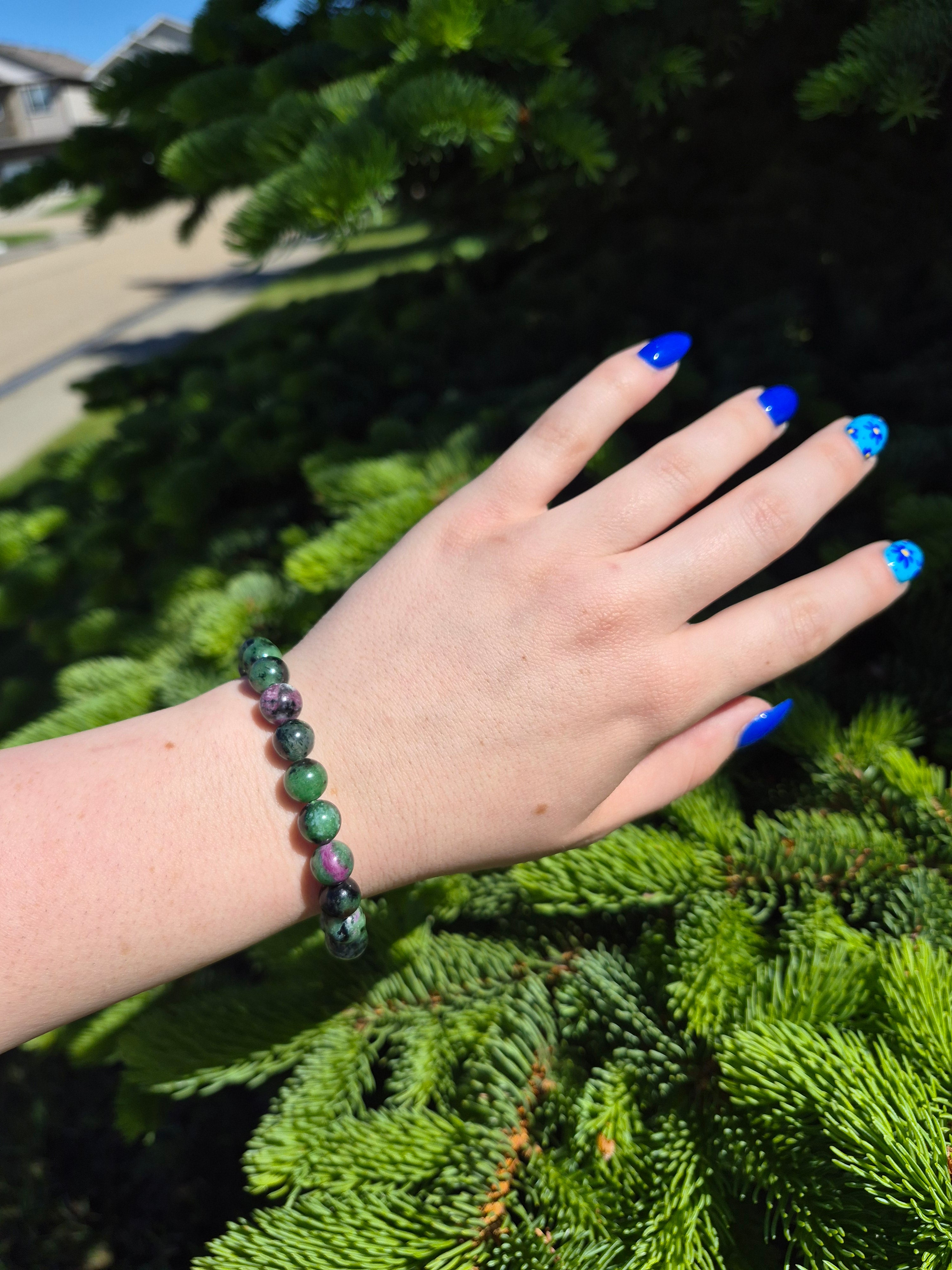 8MM RUBY ZOISITE BRACELET