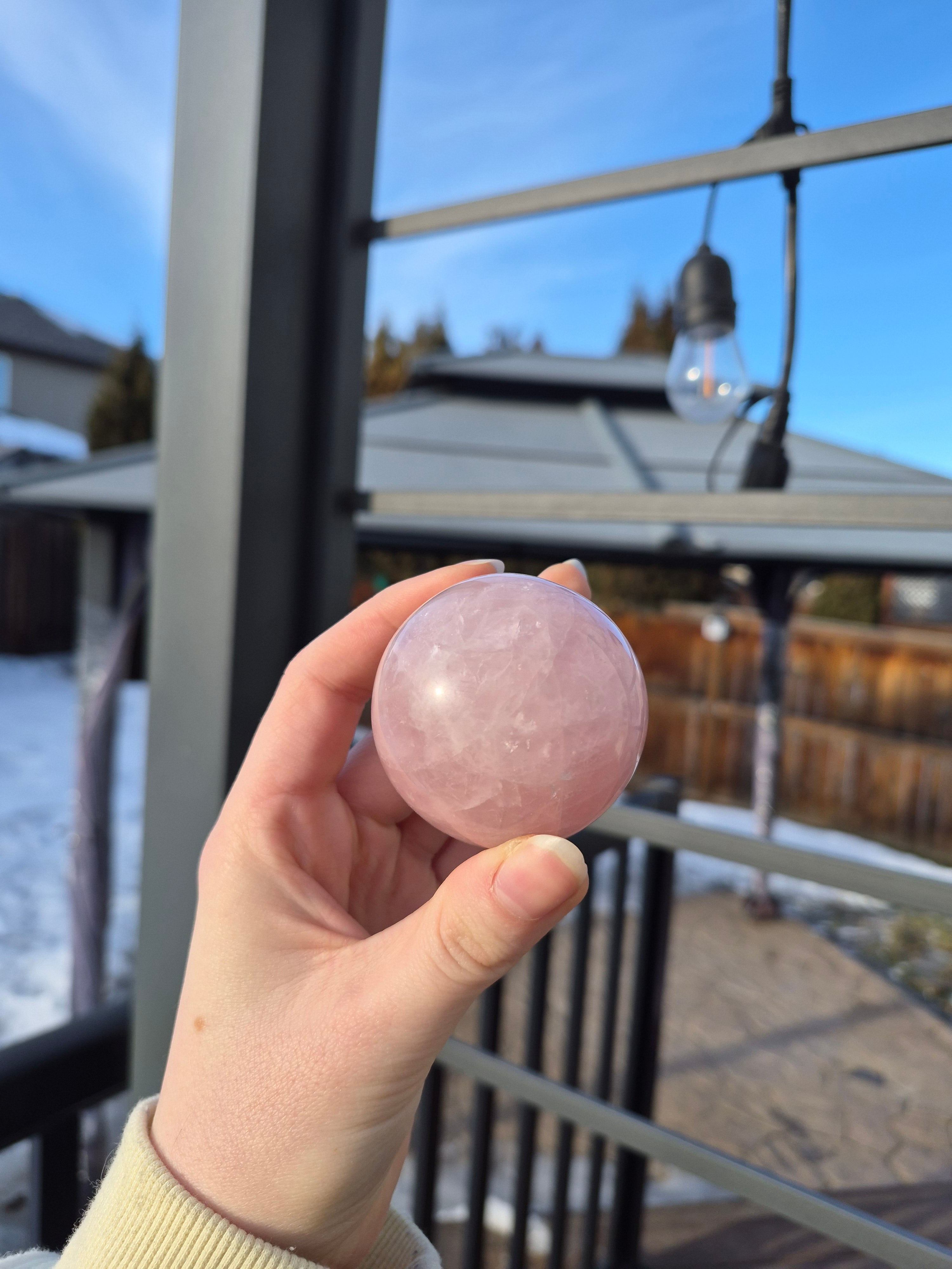 ROSE QUARTZ SPHERE