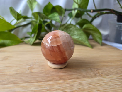 AMBER CALCITE SPHERE