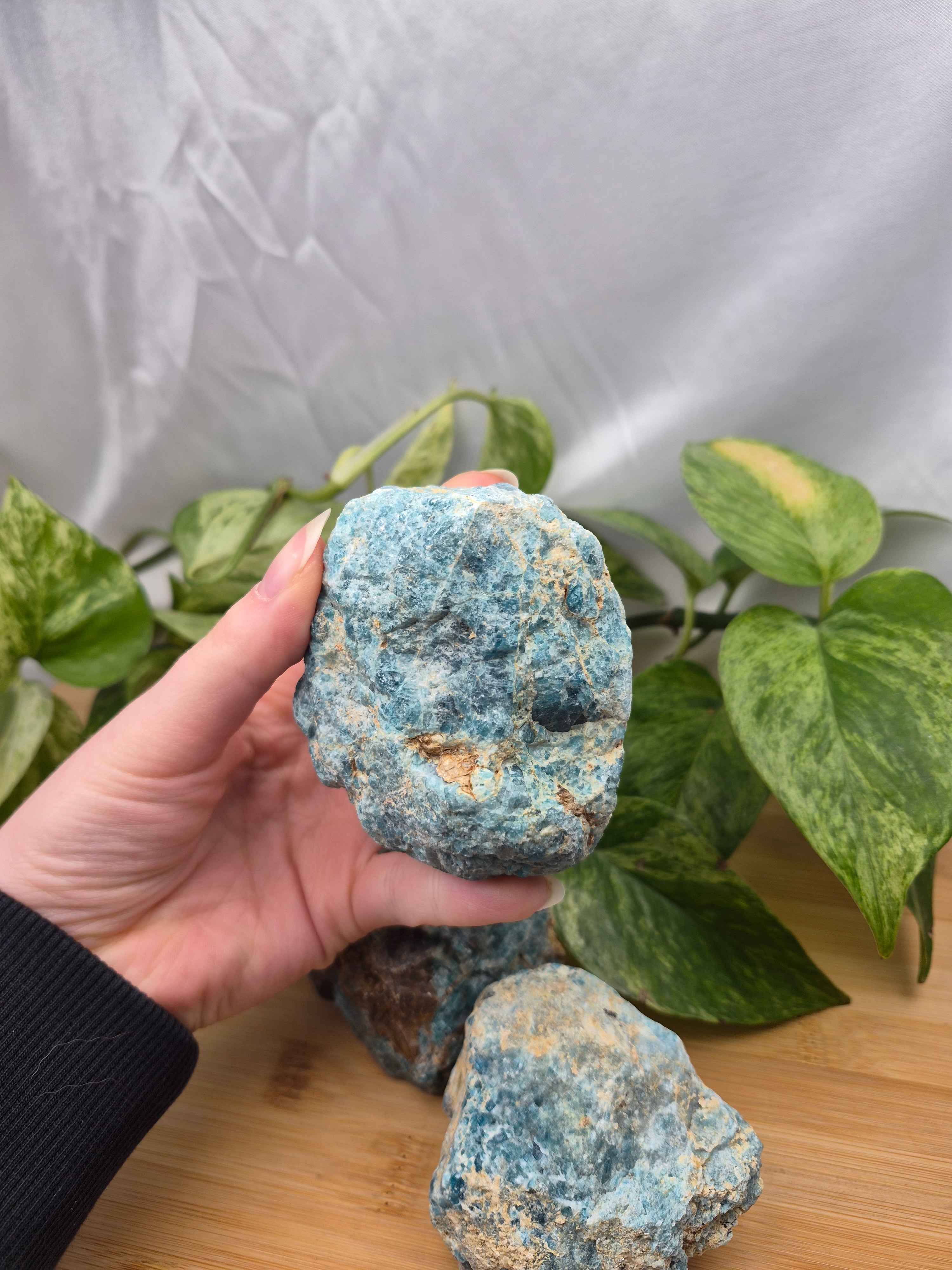 BLUE APATITE ROUGH CHUNK