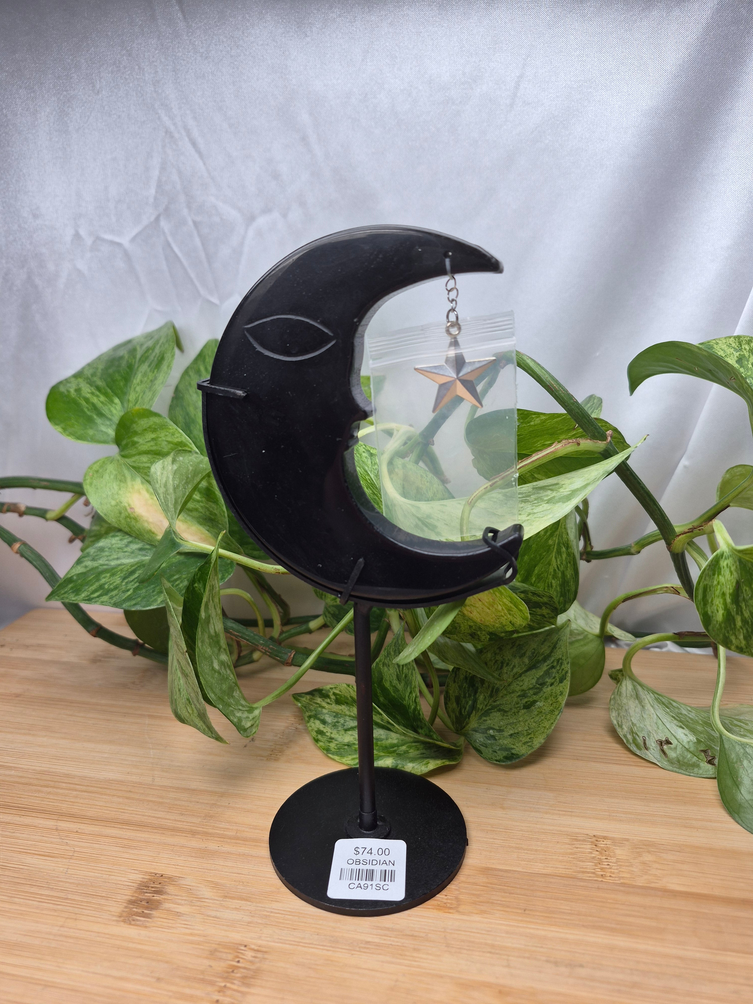 OBSIDIAN MOON WITH STAND