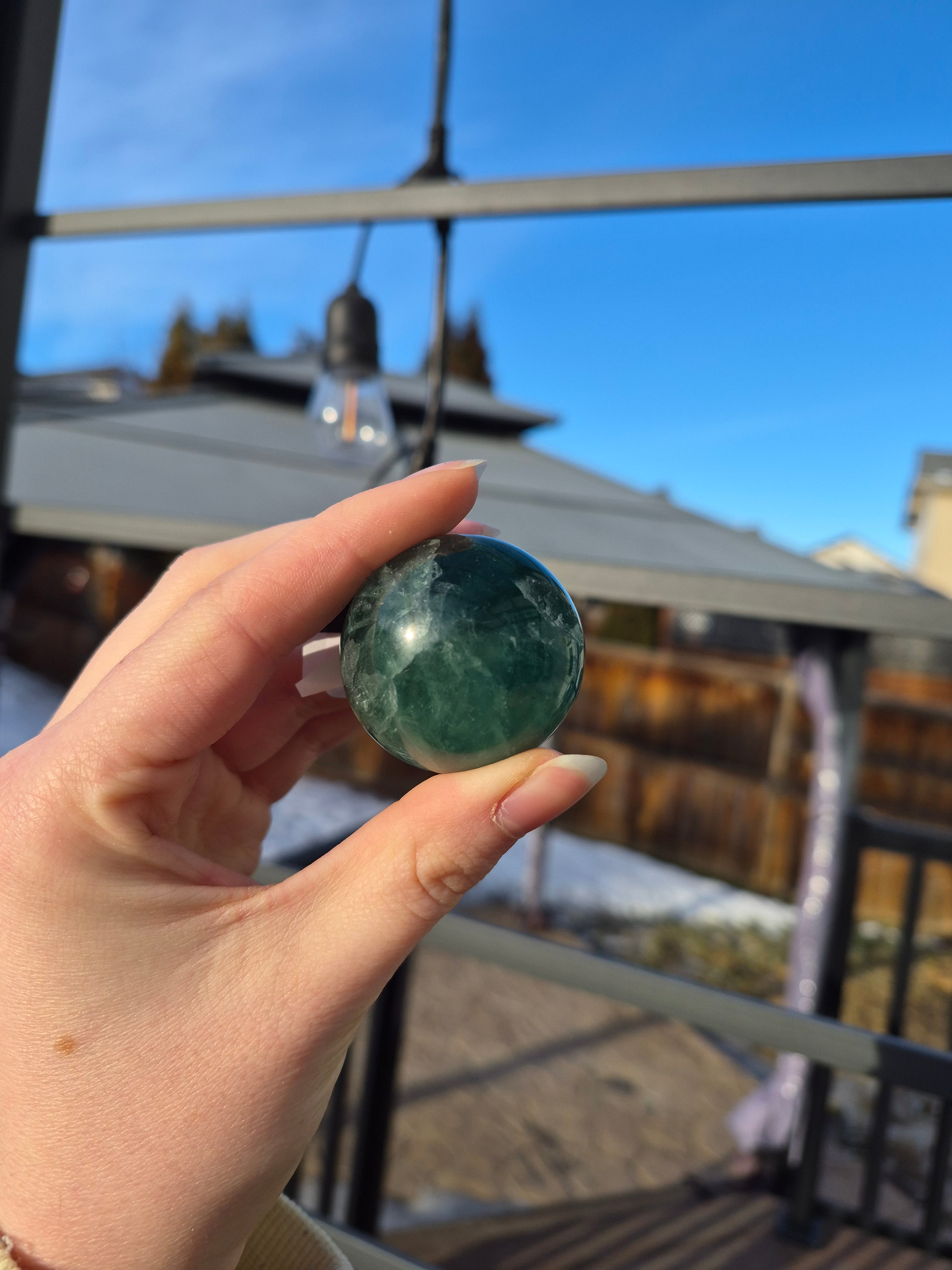 GREEN FLUORITE SPHERE