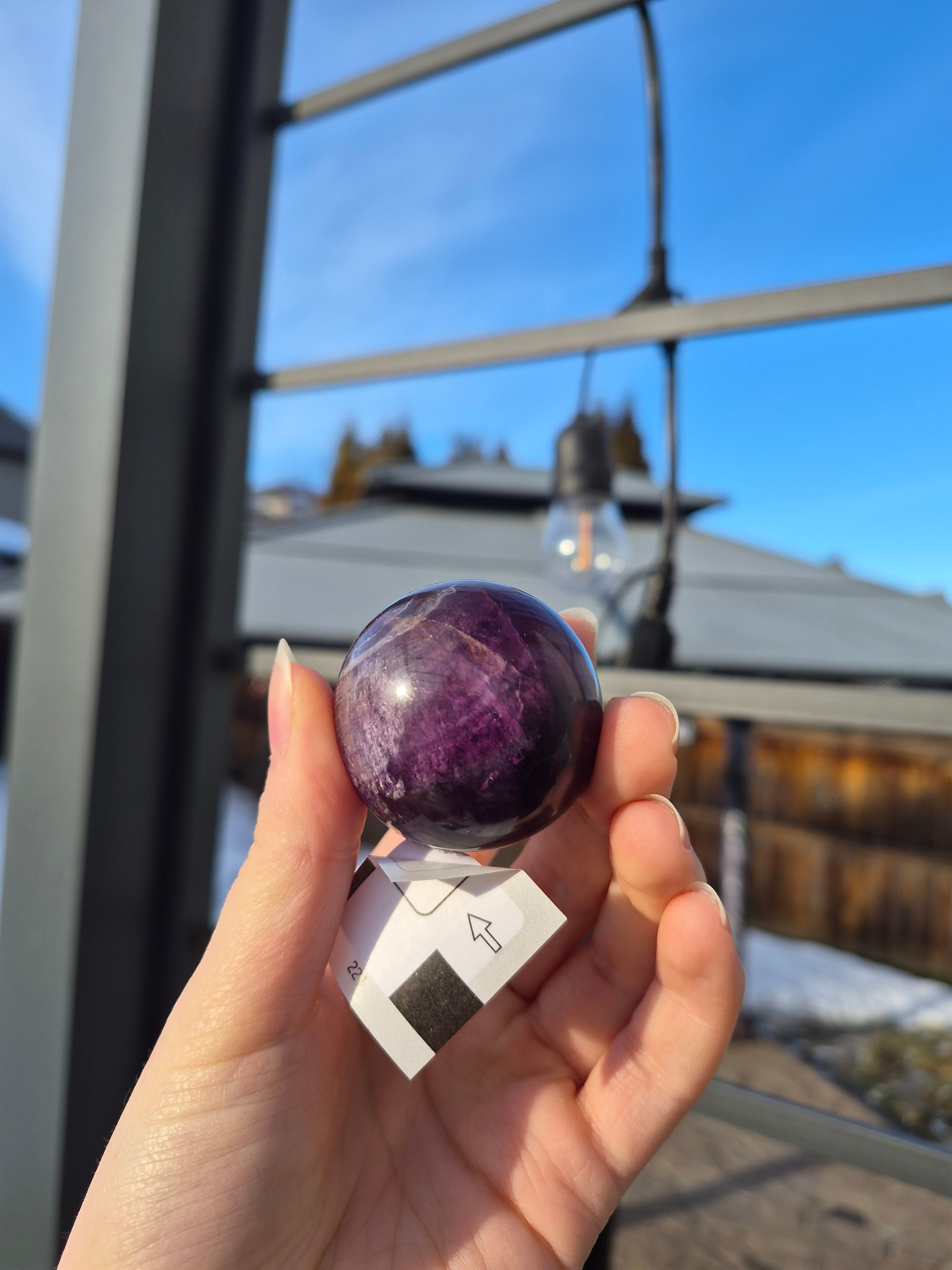 PURPLE FLUORITE SPHERE