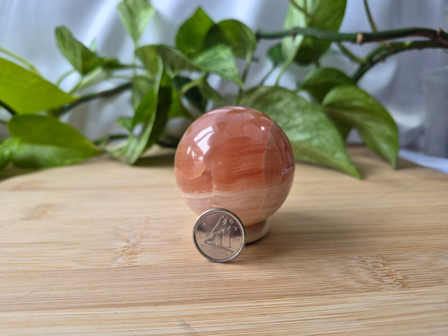 AMBER CALCITE SPHERE