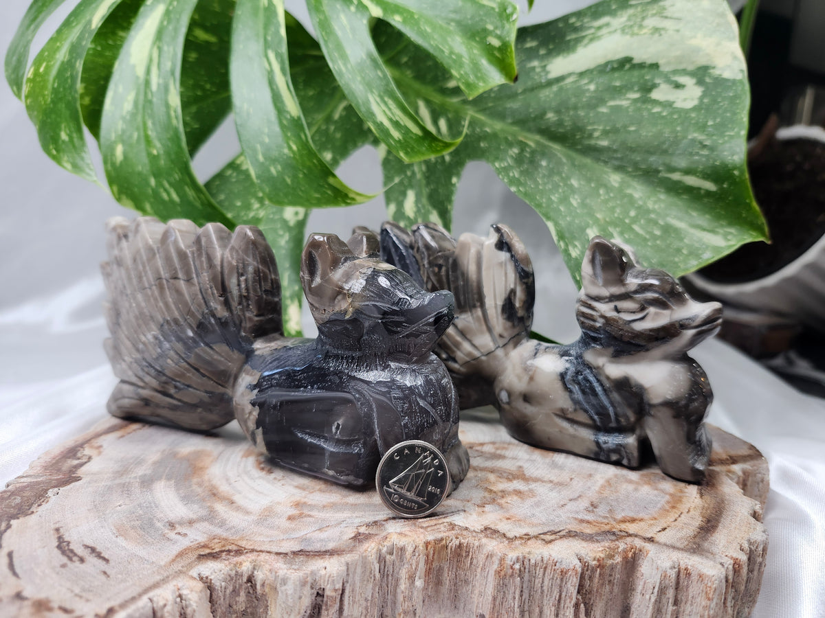 VOLCANO AGATE NINE TAILED FOX
