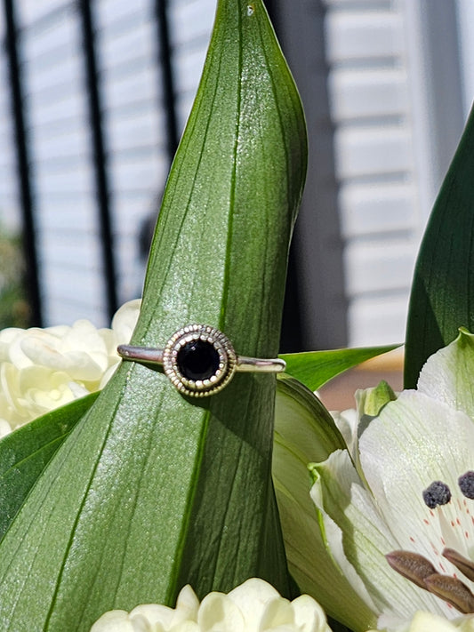 S7.5 ONYX .925 STERLING SILVER