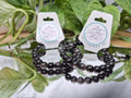 8MM SILVER SHEEN OBSIDIAN BRACELET