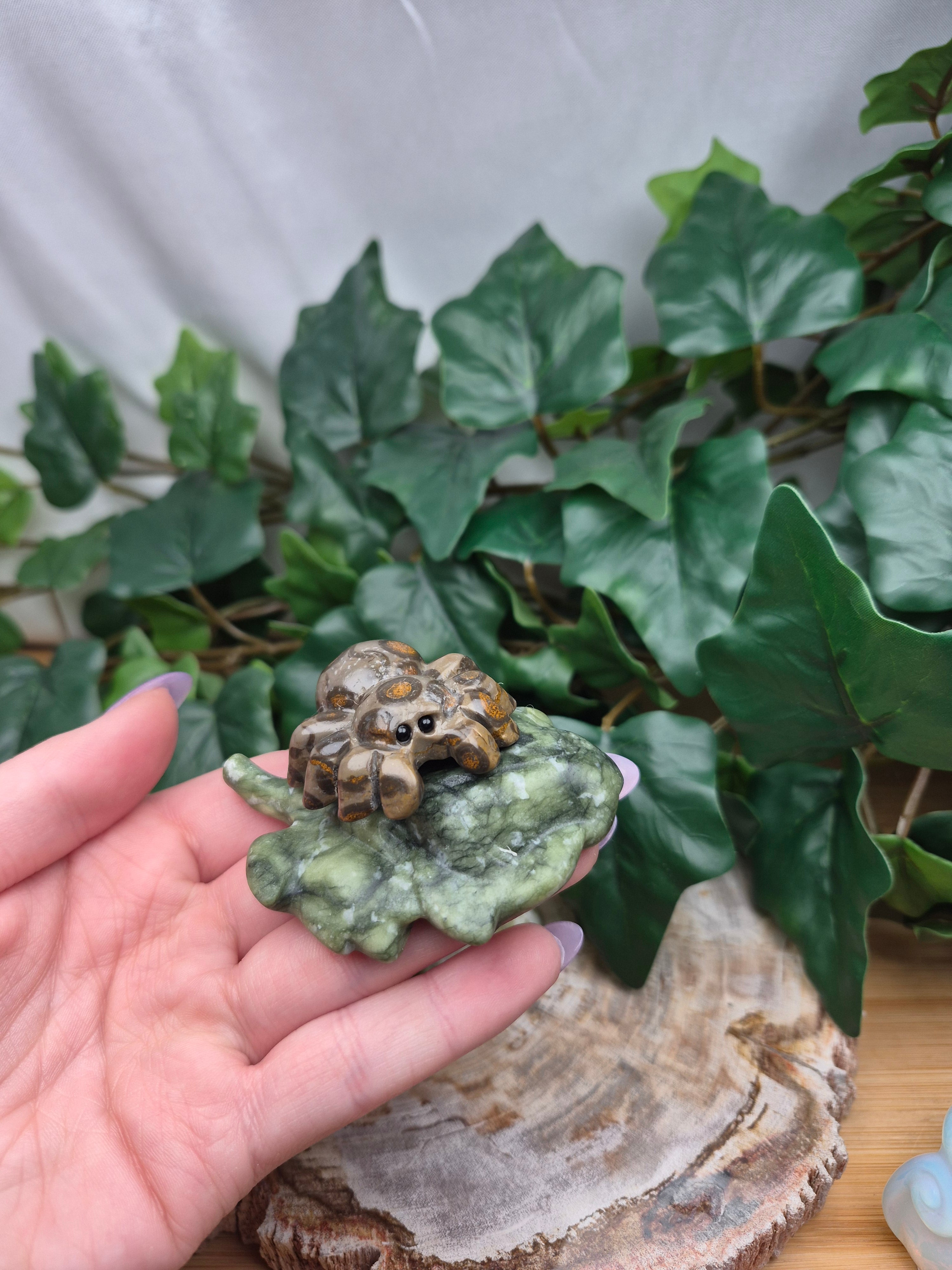 LEOPARDITE AND JADE SPIDER
