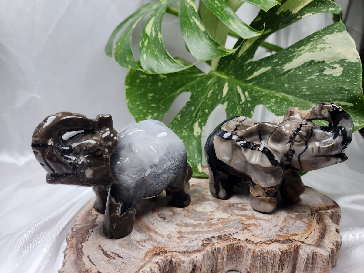 VOLCANO AGATE ELEPHANT
