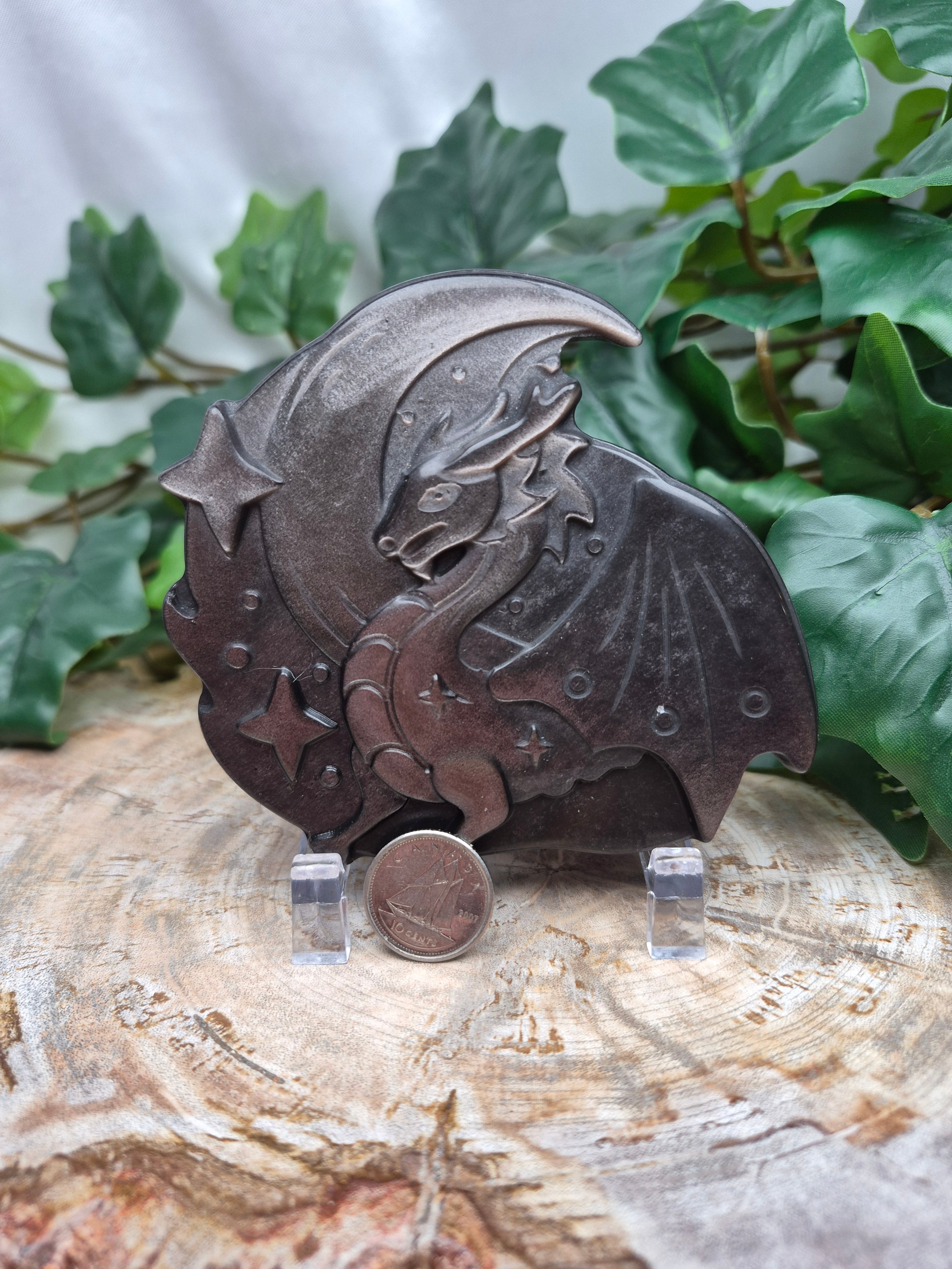 SILVER SHEEN OBSIDIAN DRAGON PLATE