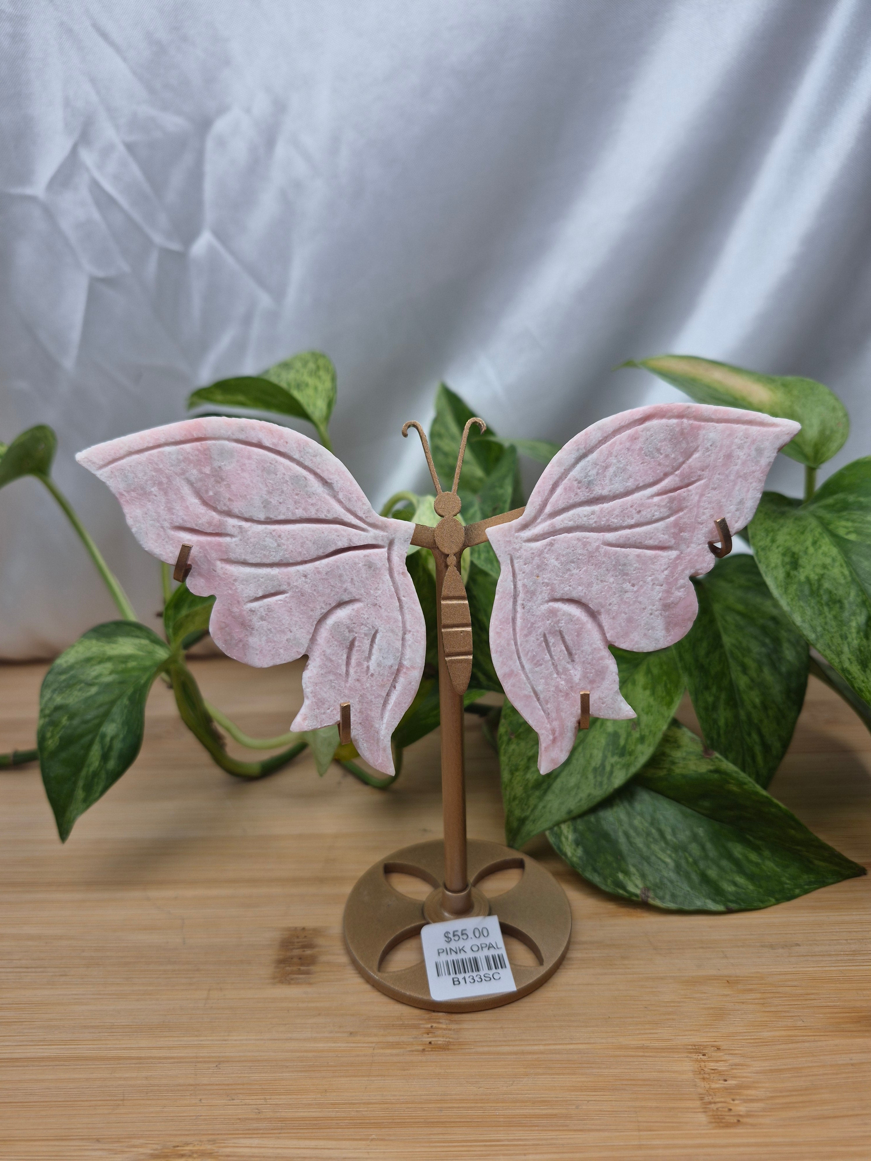 PINK OPAL BUTTERFLY WINGS