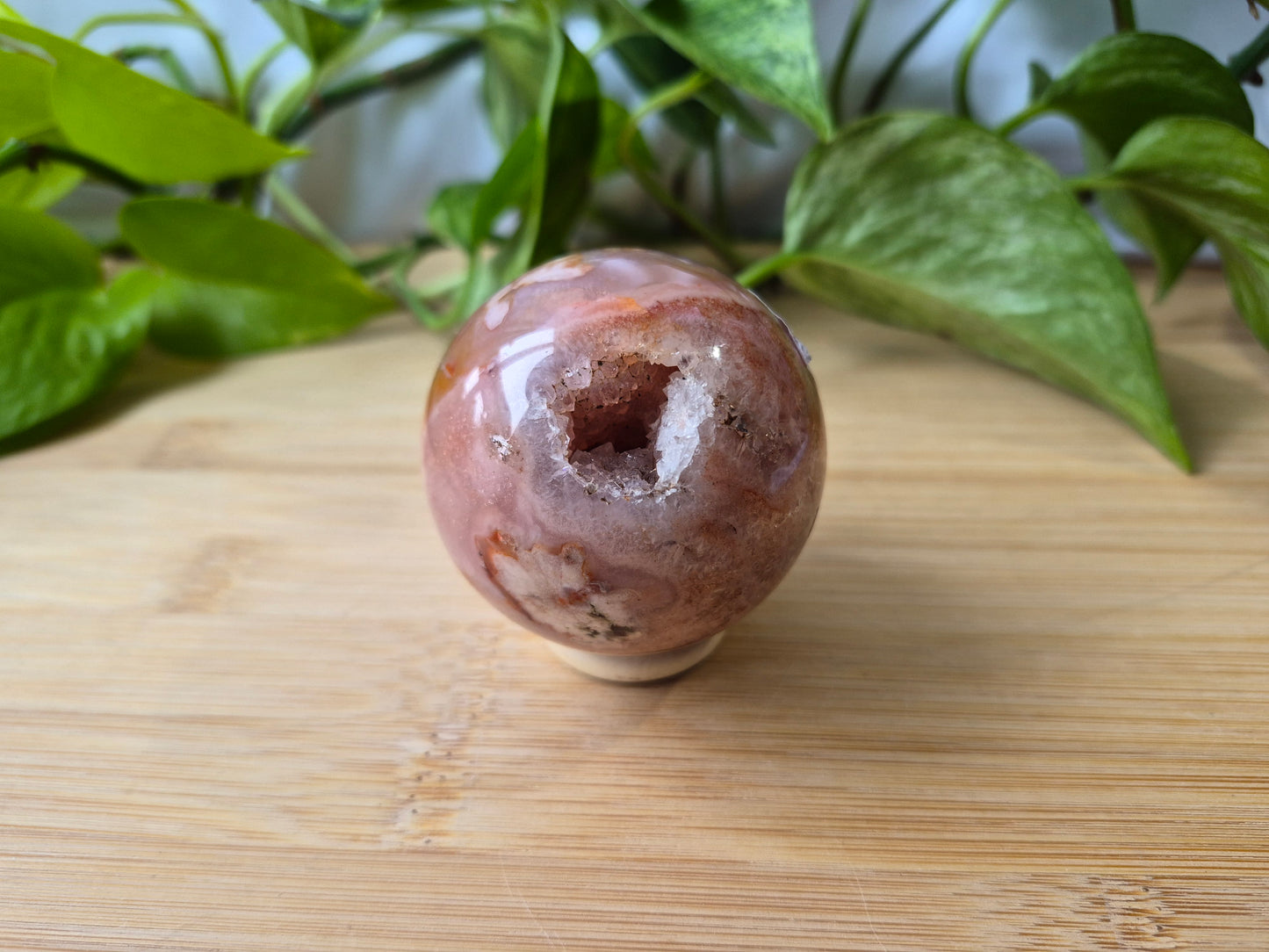 CARNELIAN FLOWER AGATE SPHERE