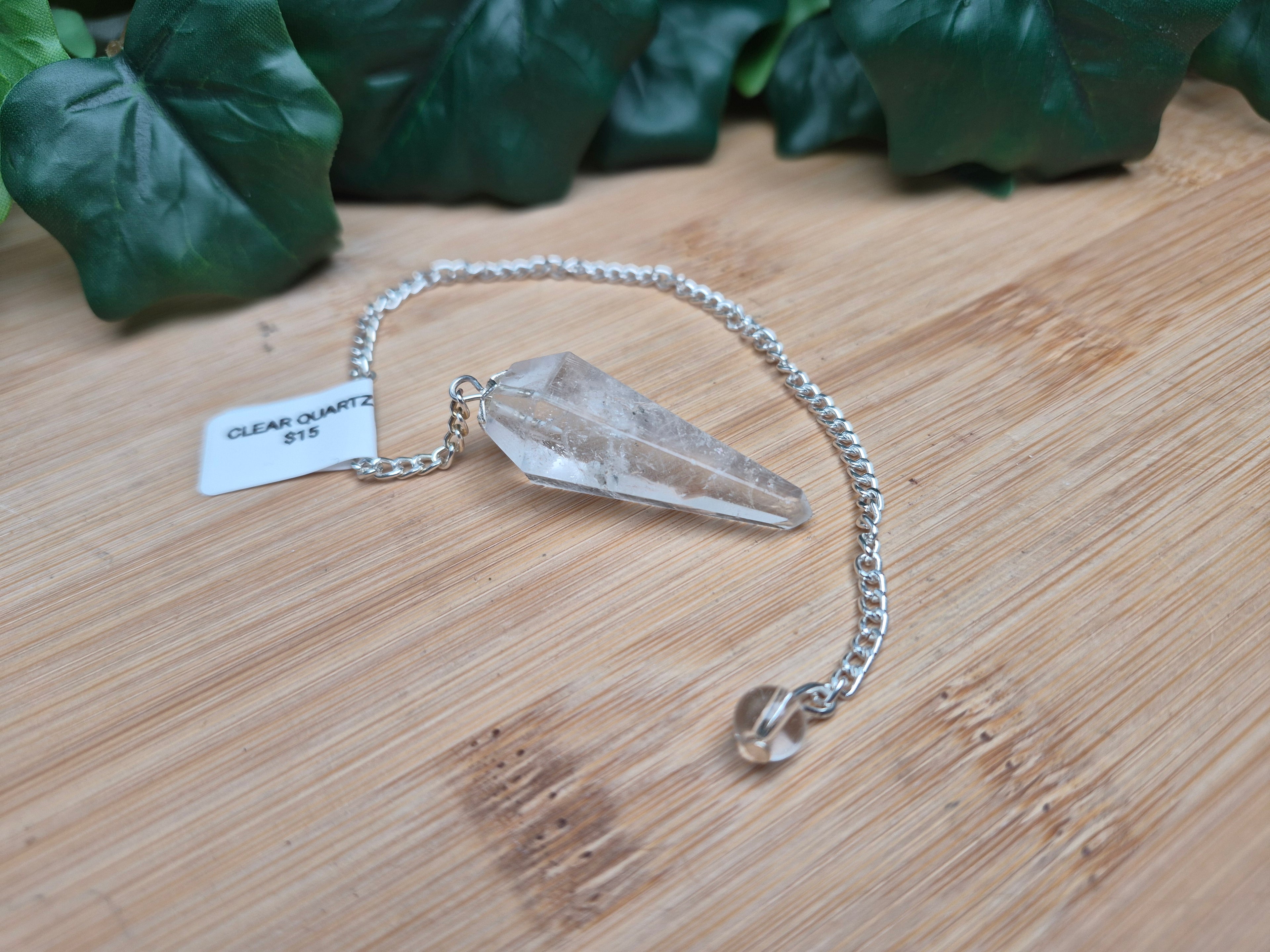 CLEAR QUARTZ PENDULUM