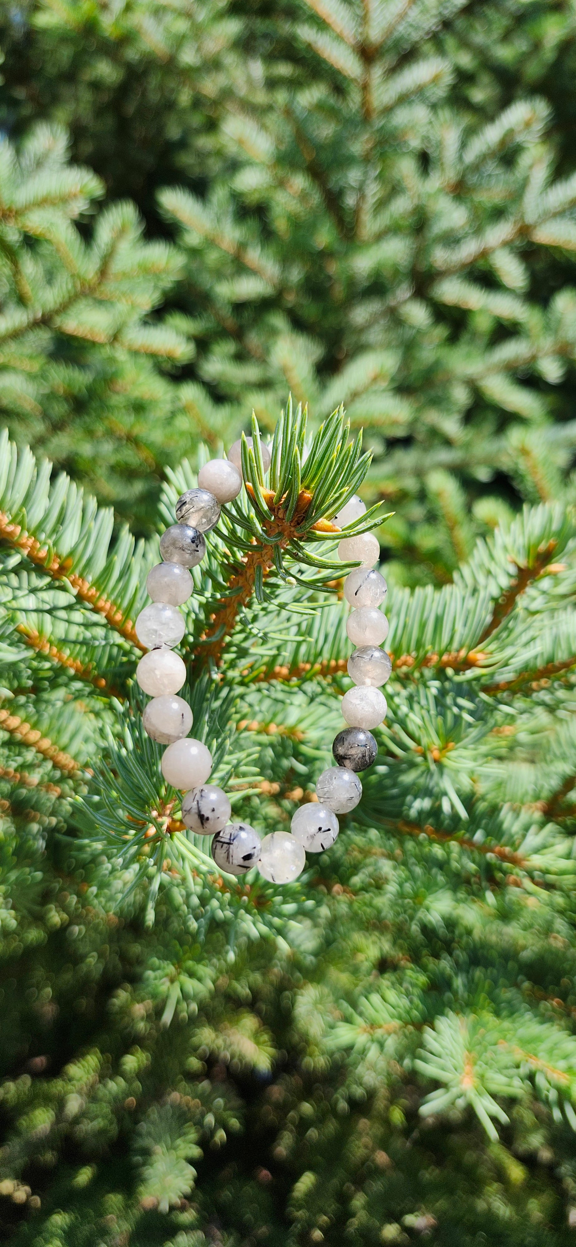8mm TOURMALATED QUARTZ BRACELET