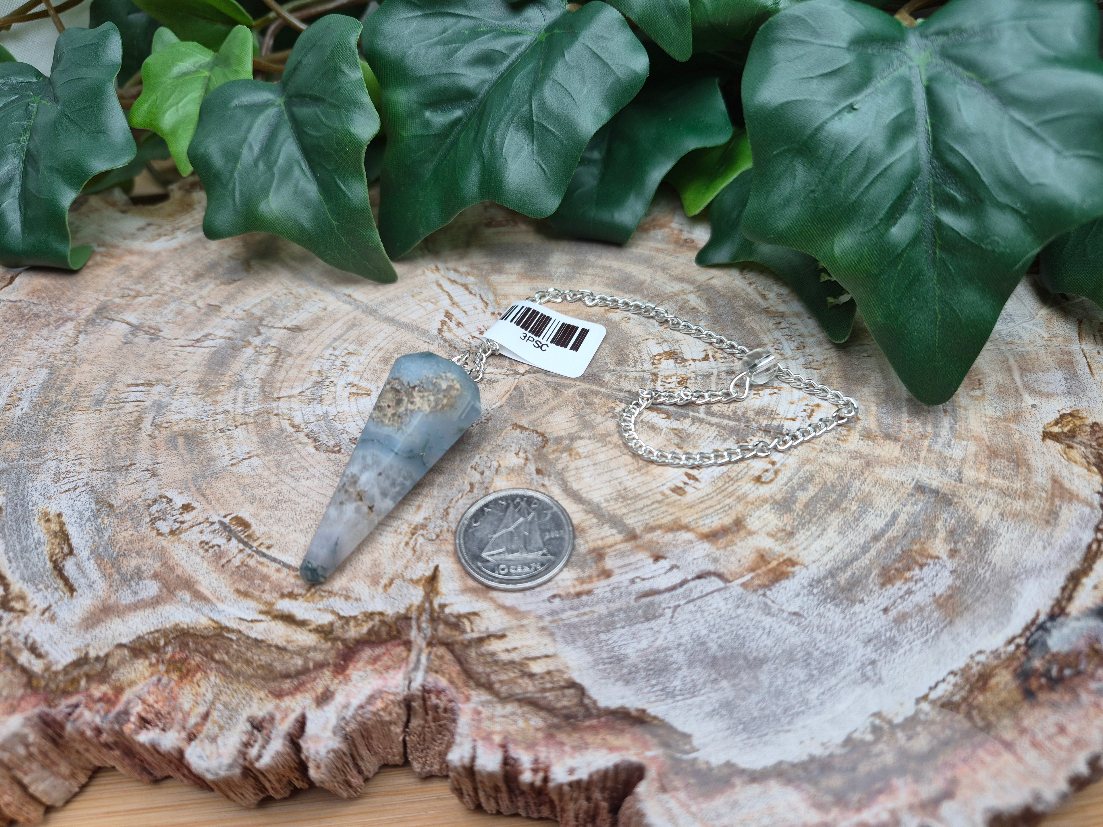 MOSS AGATE PENDULUM
