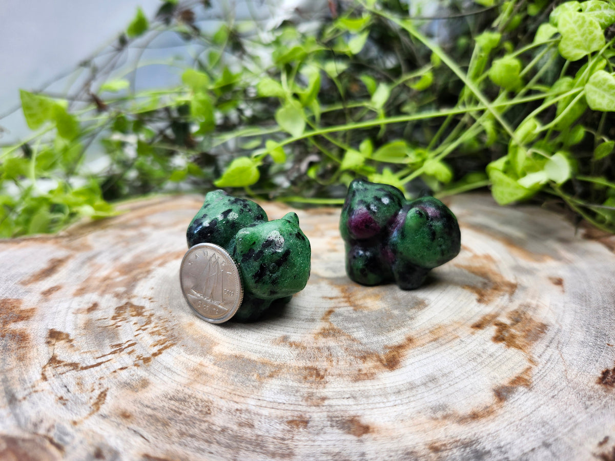 RUBY ZOISITE BULBASAUR