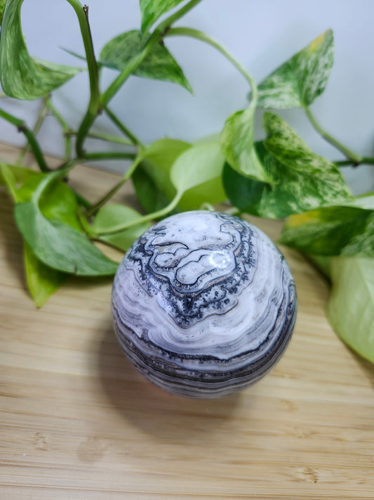 BLACK PHANTOM CALCITE SPHERE