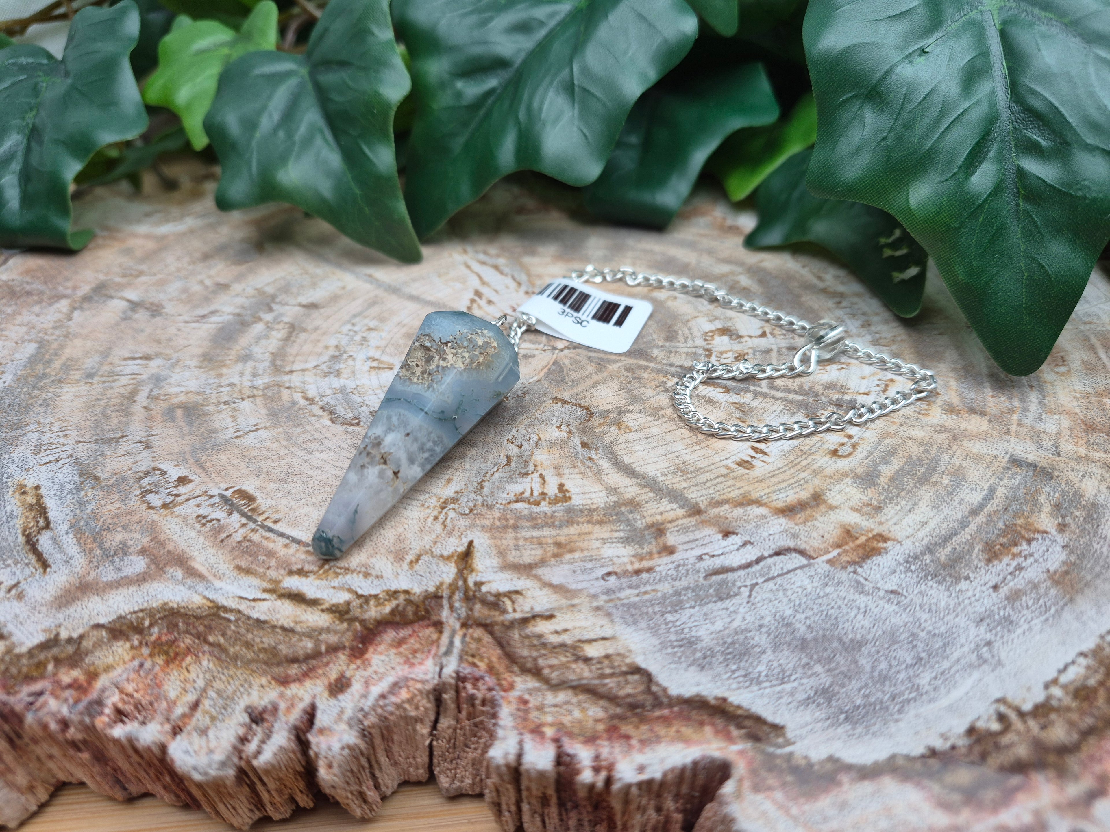 MOSS AGATE PENDULUM