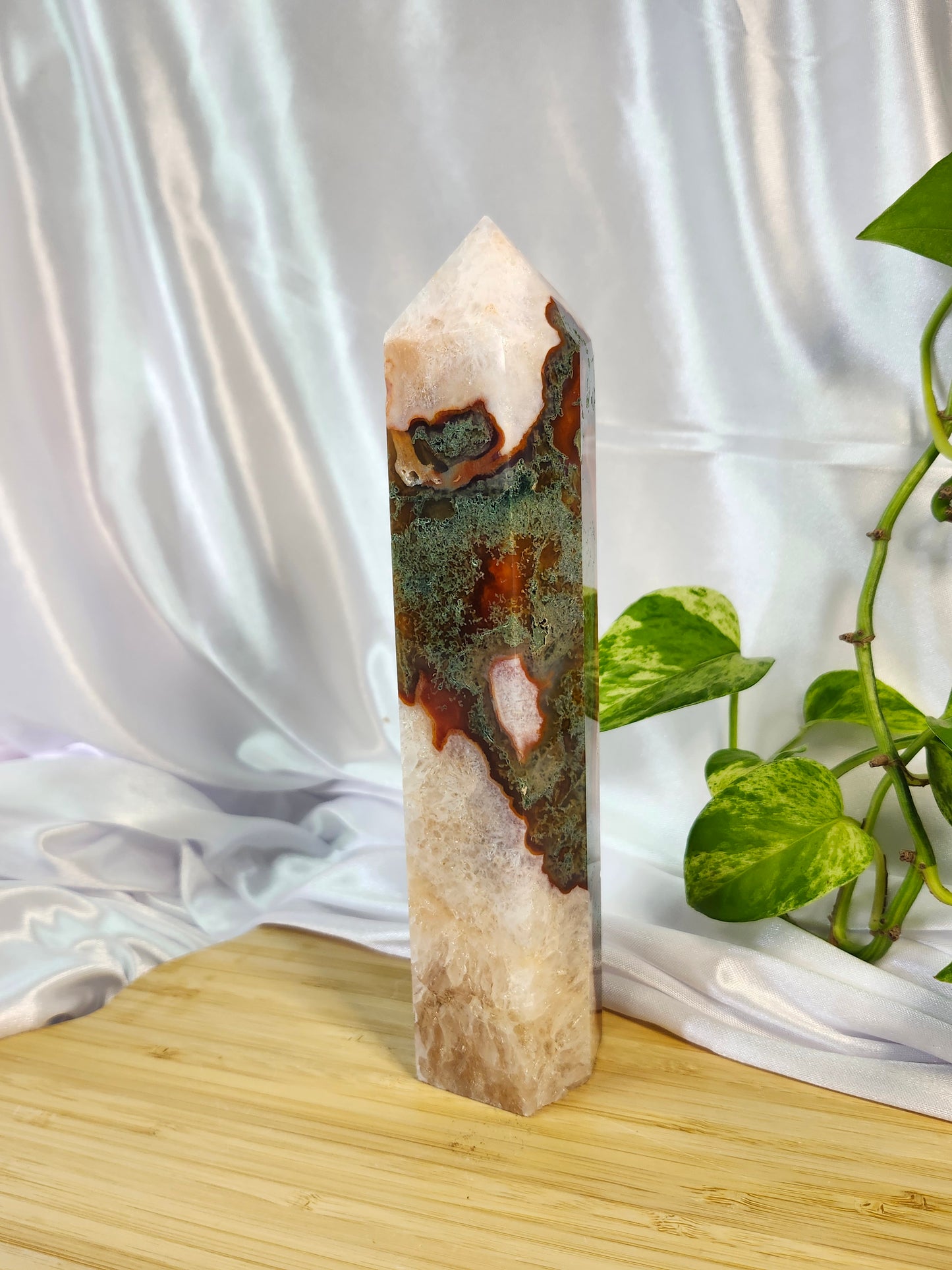 RED MOSS AGATE TOWER