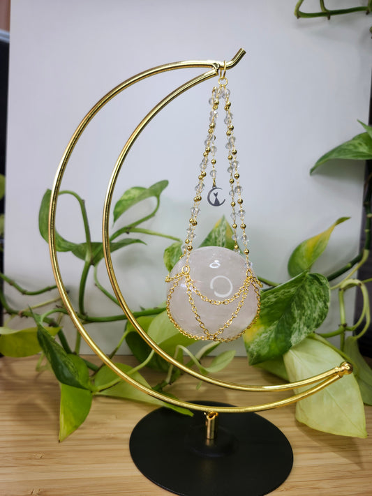 GOLD SPHERE STAND DOUBLE MOON