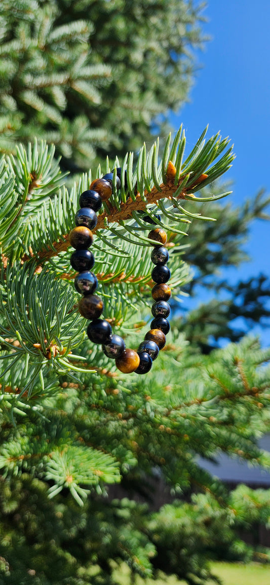 8mm TIGERS EYE MIX BRACELET