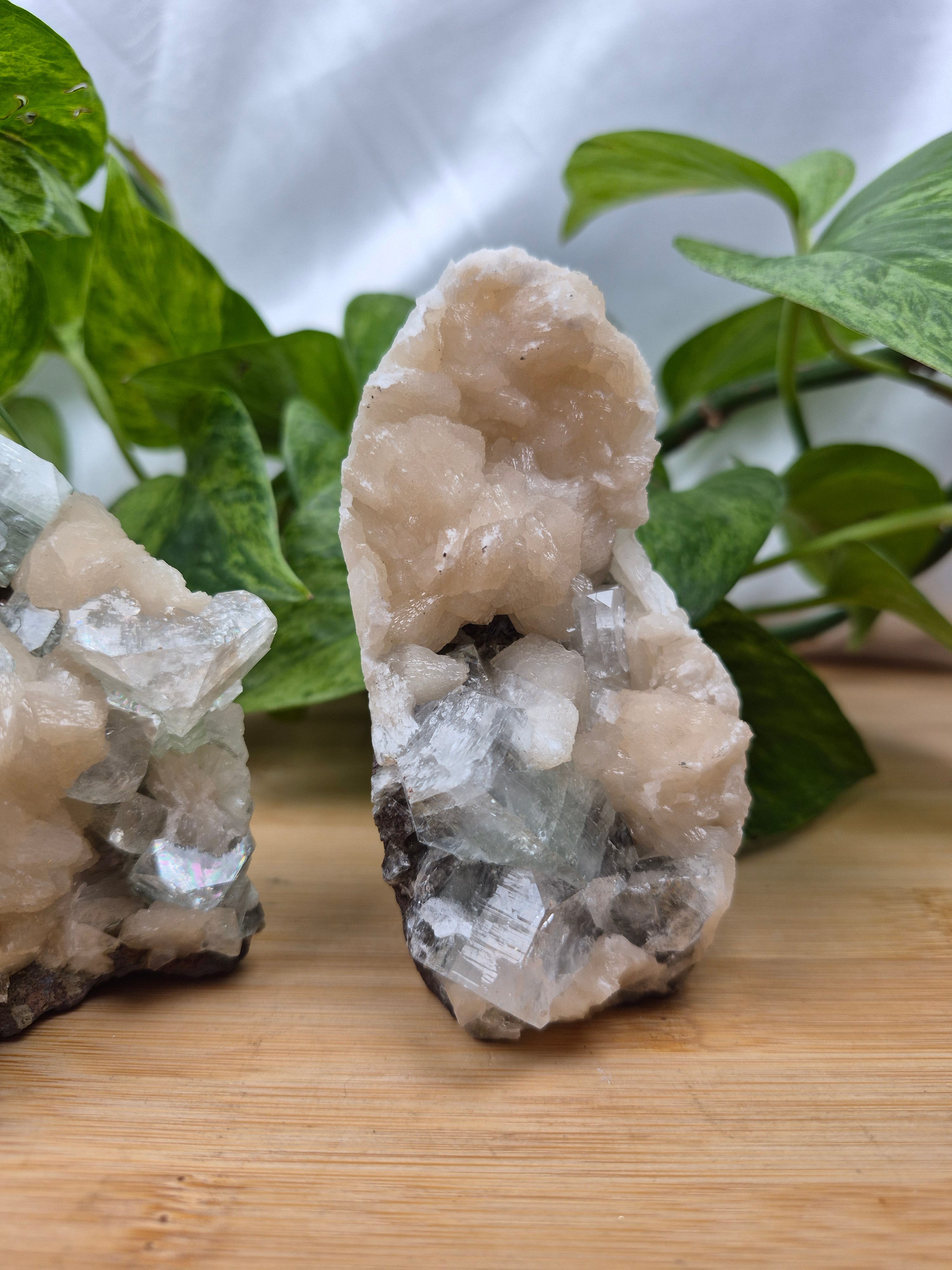 APOPHYLLITE ON STILBITE FREEFORM