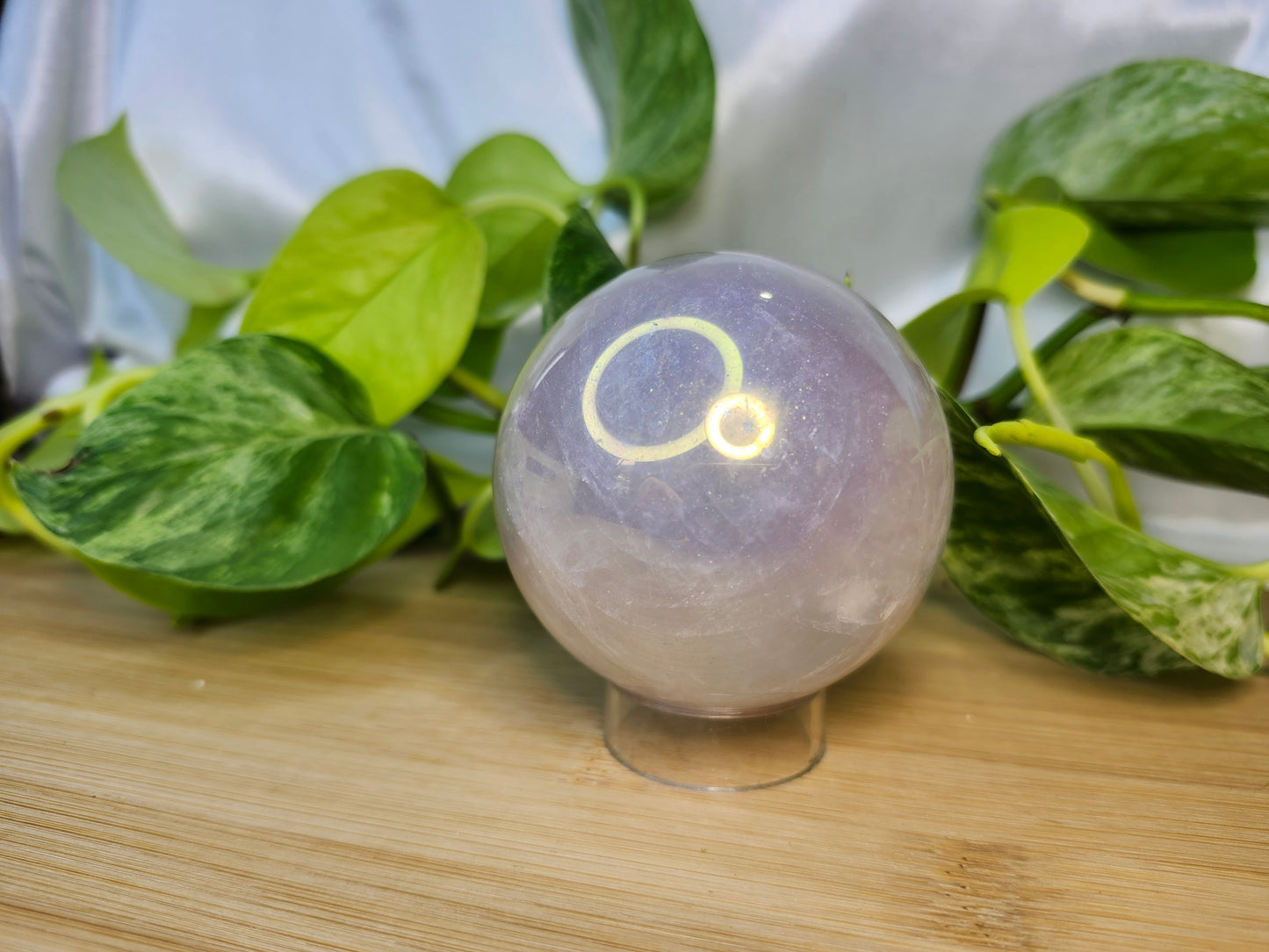 AURA ROSE QUARTZ SPHERE
