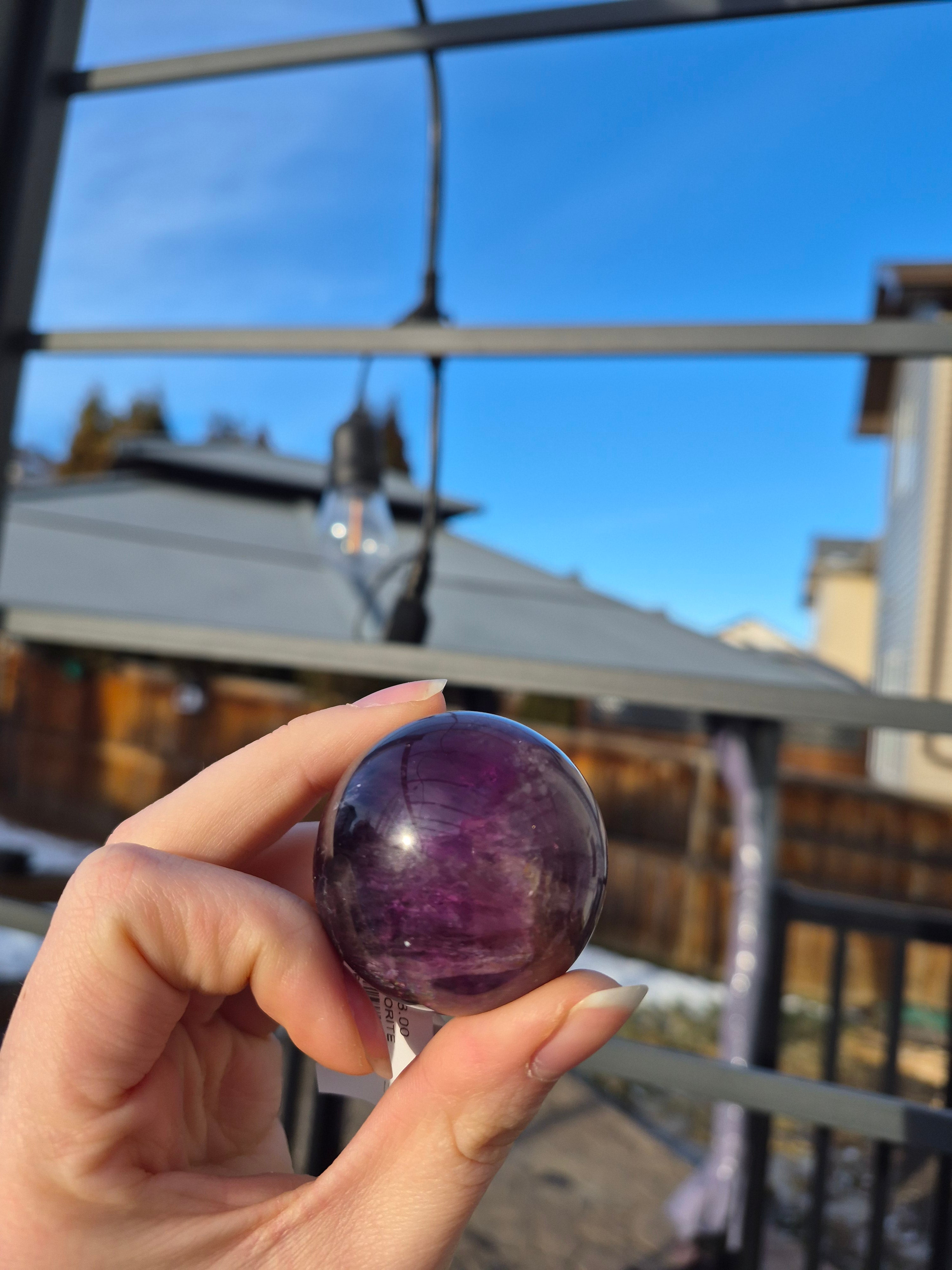 PURPLE FLUORITE SPHERE