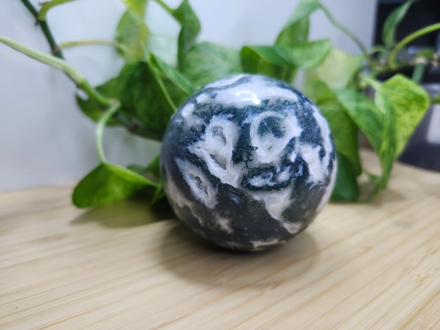 MOSS AGATE SPHERE