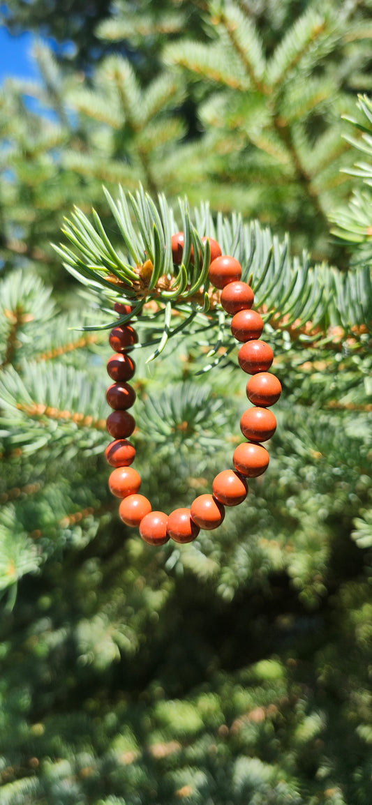 8mm RED JASPER BRACELET