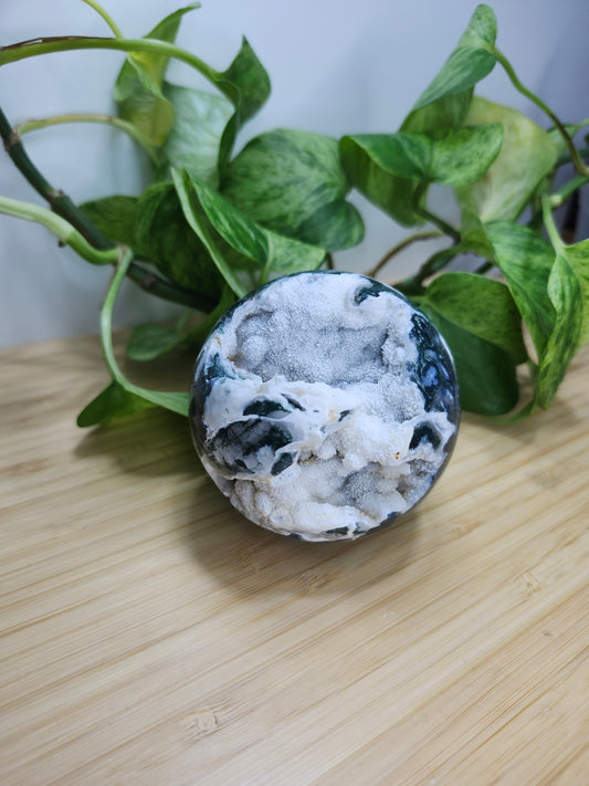 MOSS AGATE SPHERE