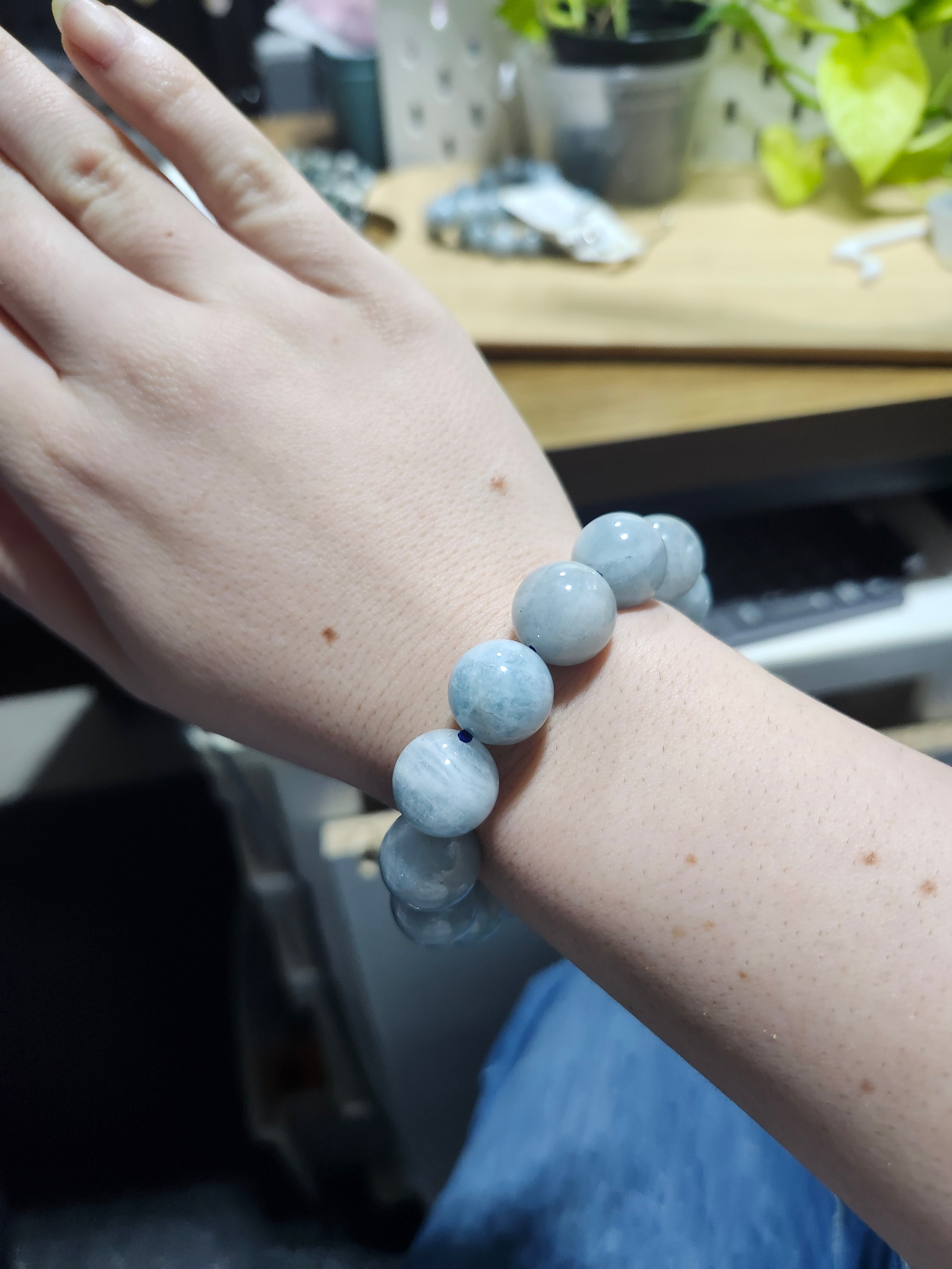 15mm AQUAMARINE BRACELET