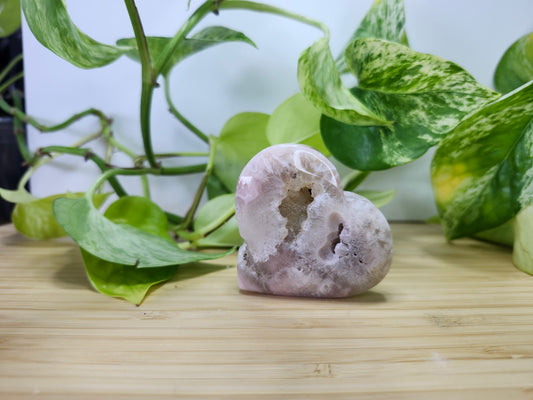 FLOWER AGATE HEART