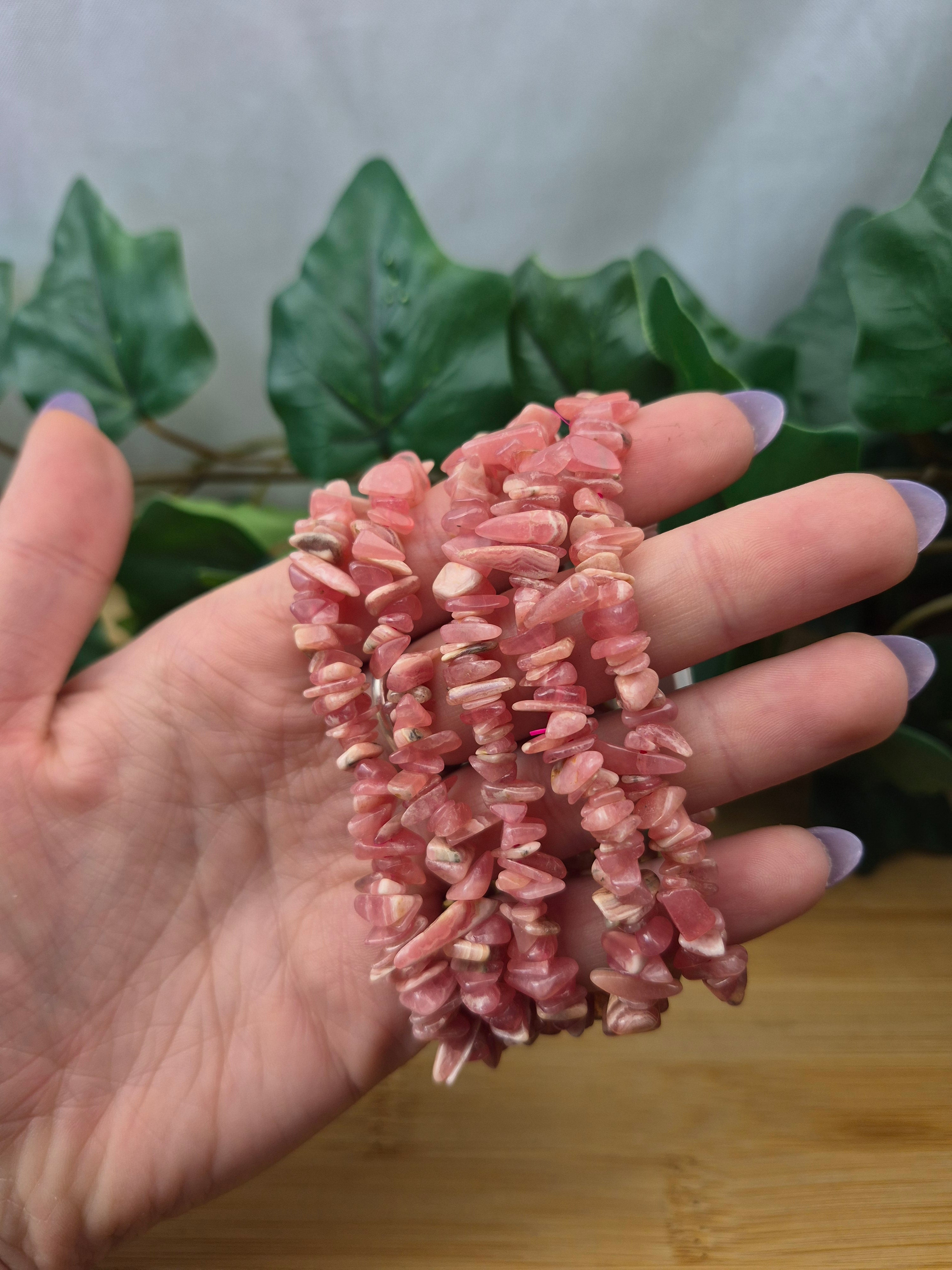 RHODOCHROSITE CHIP BRACELET