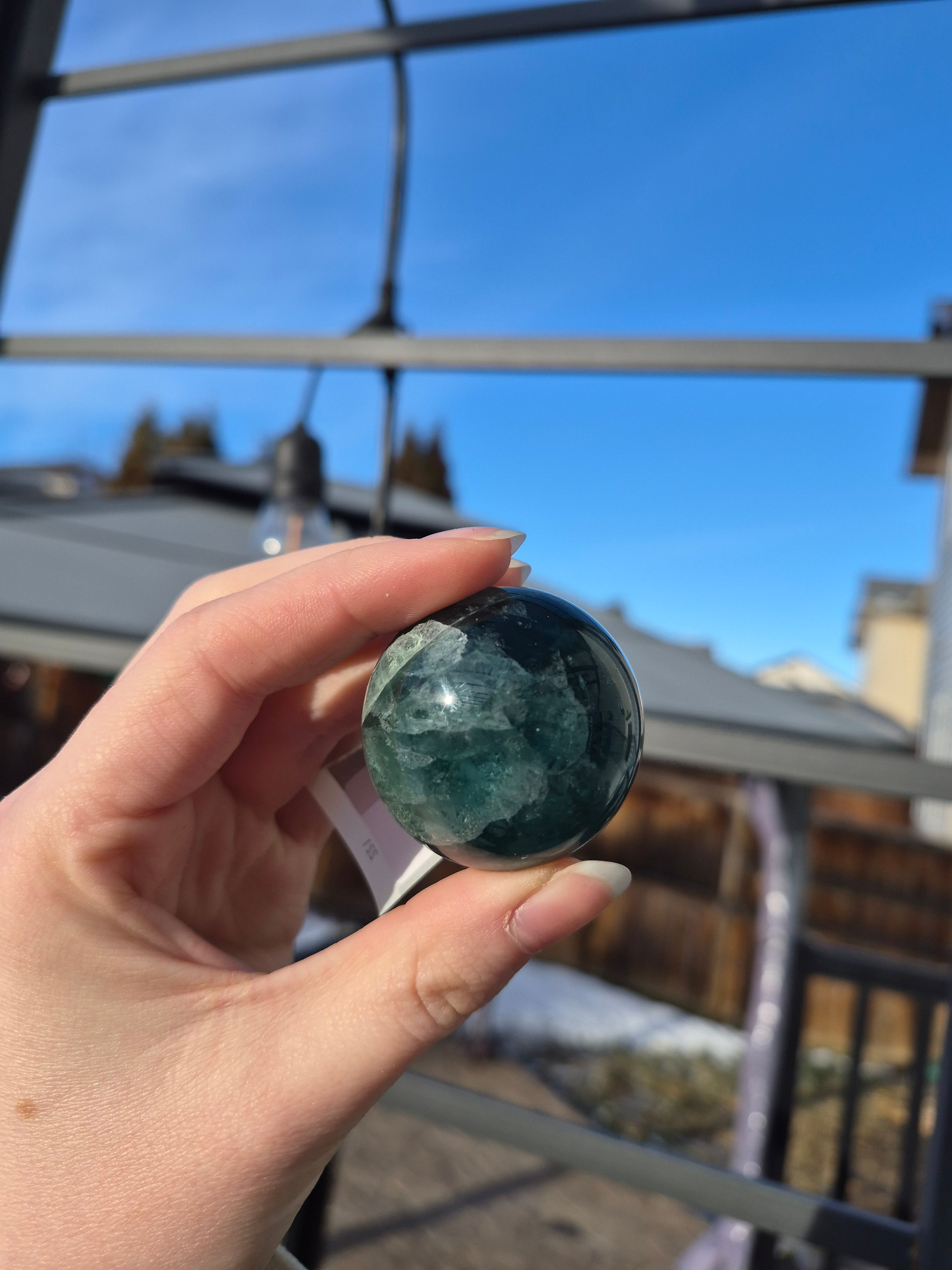 GREEN FLUORITE SPHERE