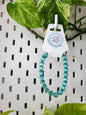 8mm TEAL CATS EYE BRACELET