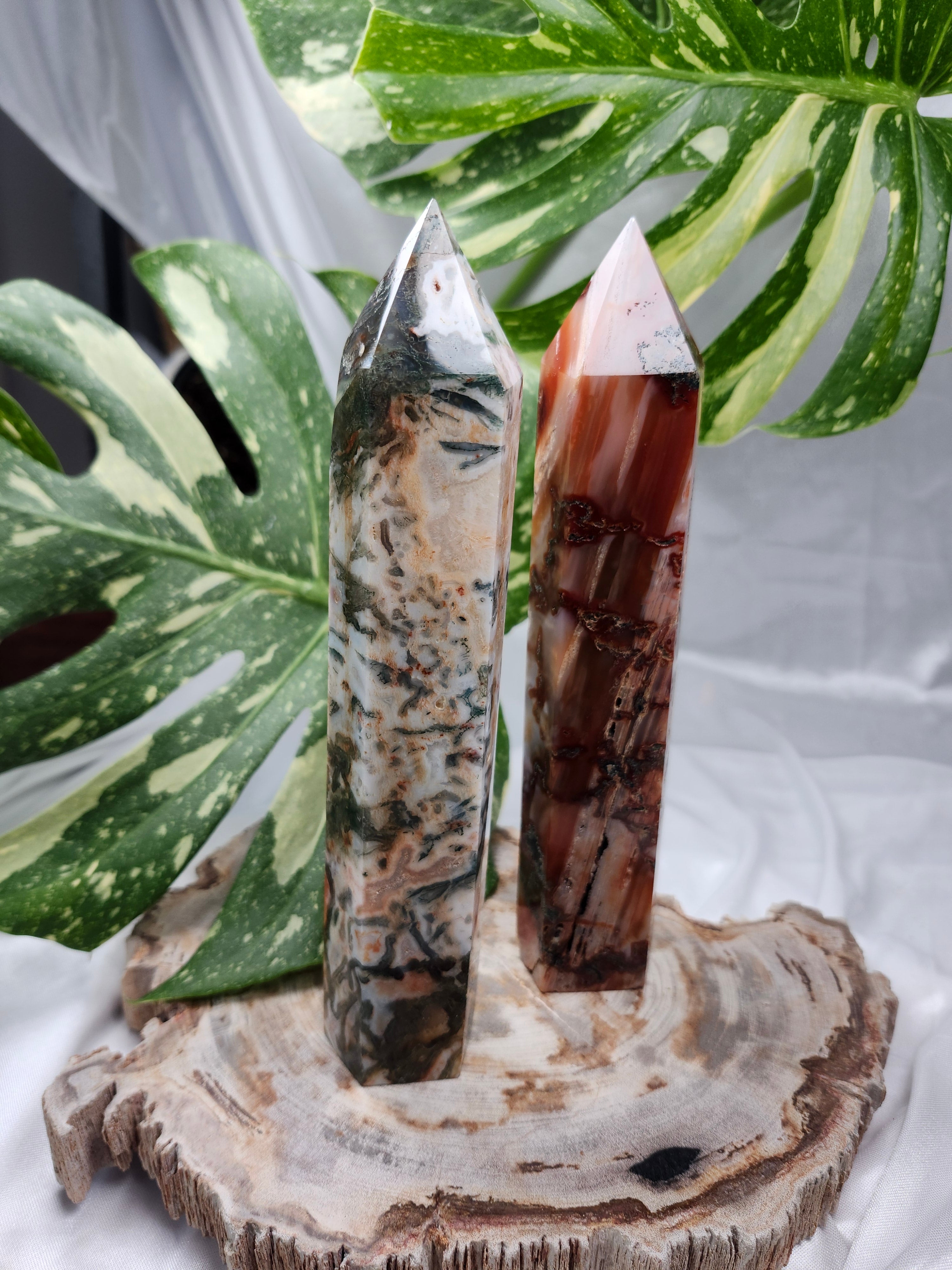 RED MOSS AGATE TOWER LG