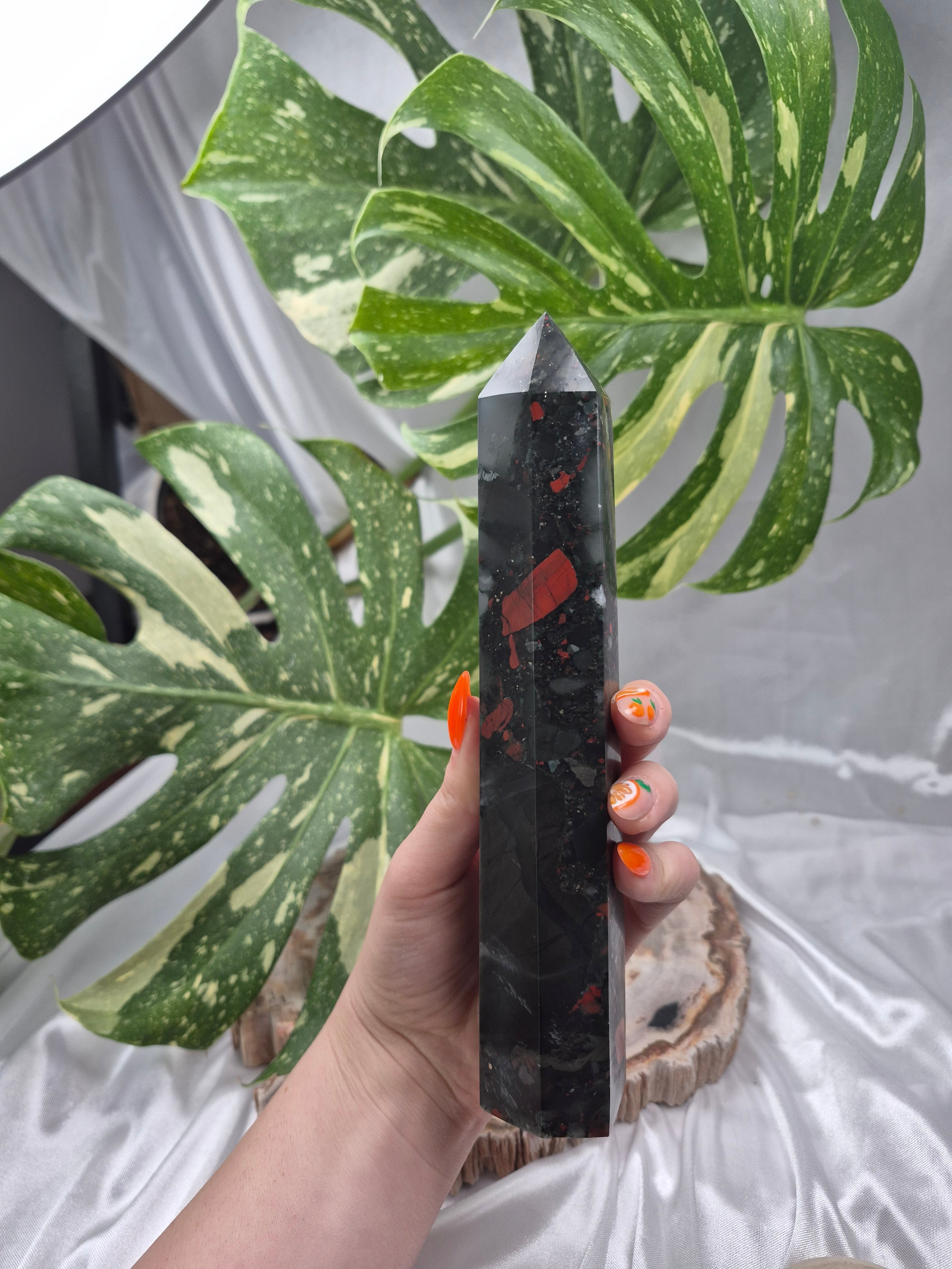 AFRICAN BLOODSTONE TOWER