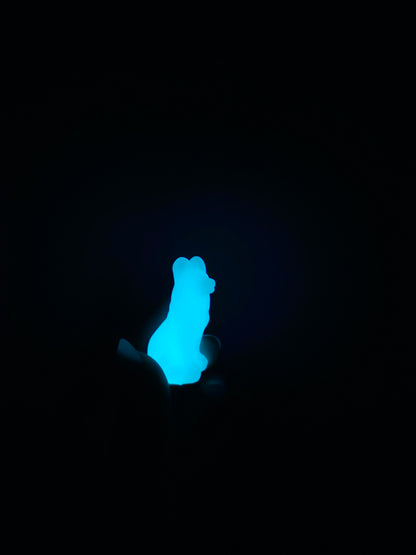 GLOW STONE SITTING SHEPHERD DOG