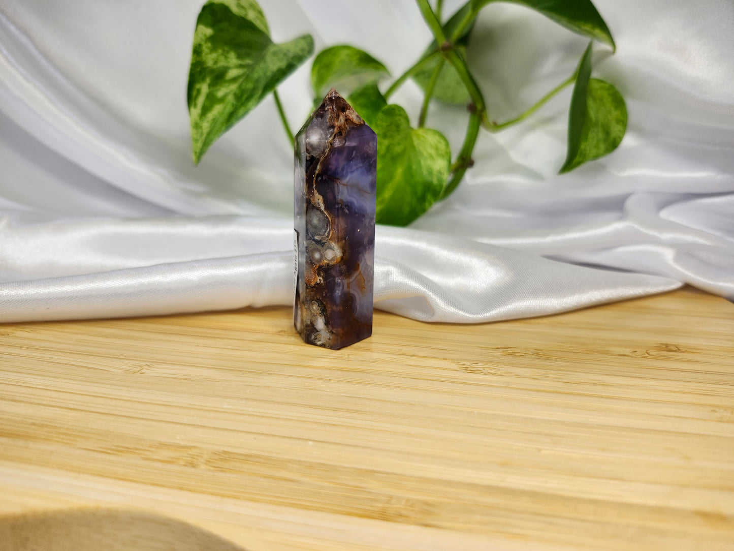 BLUE FLOWER AGATE TOWER