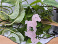 ROSE QUARTZ HORSE WITH SADDLE