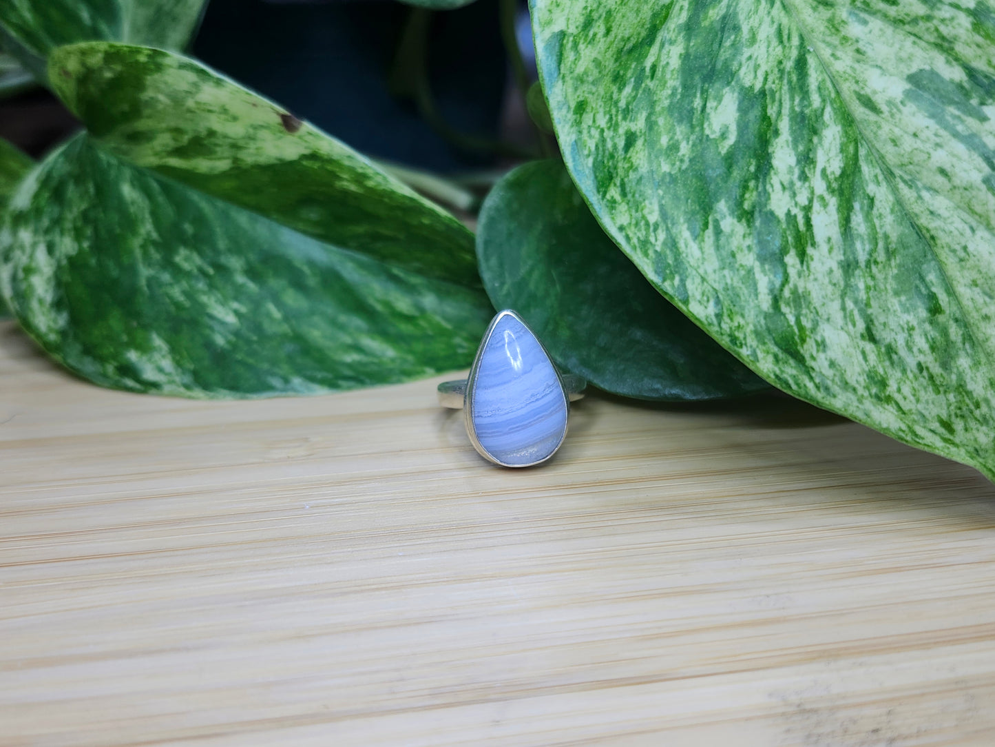 S6 BLUE LACE AGATE .925 STERLING SILVER
