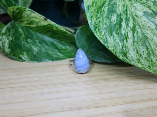 S6 BLUE LACE AGATE .925 STERLING SILVER
