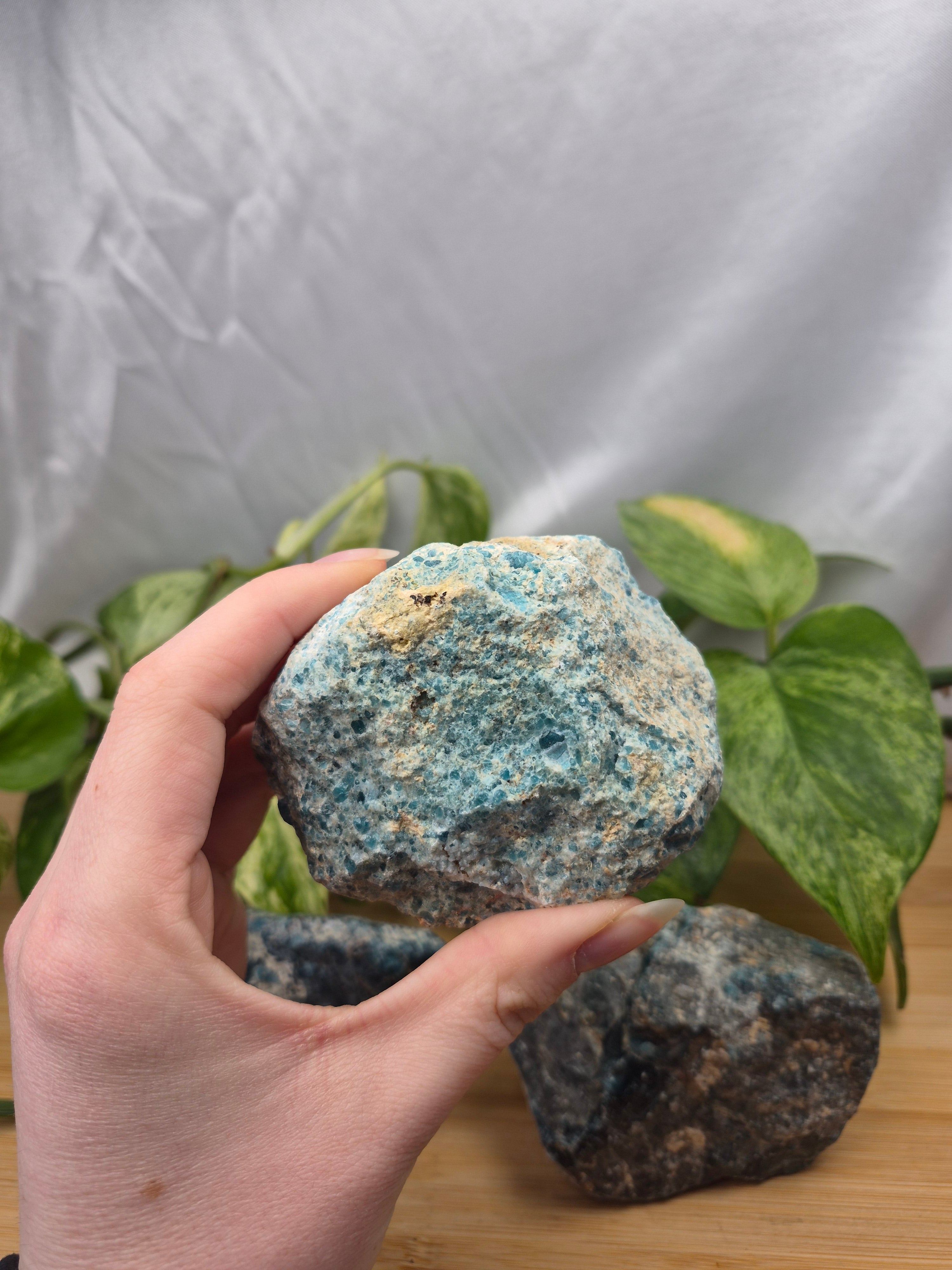 BLUE APATITE ROUGH CHUNK