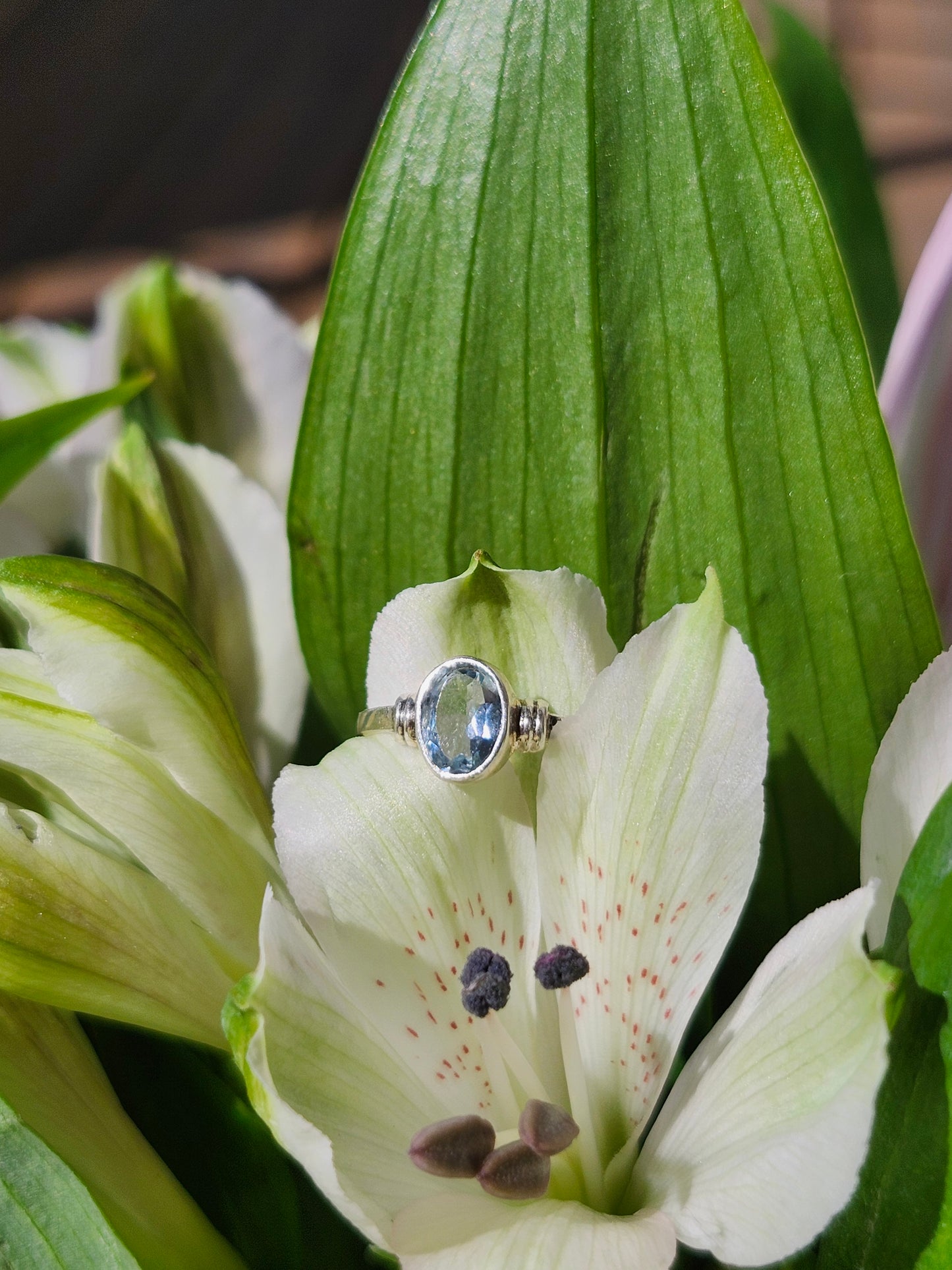S7 BLUE TOPAZ.925 STERLING SILVER