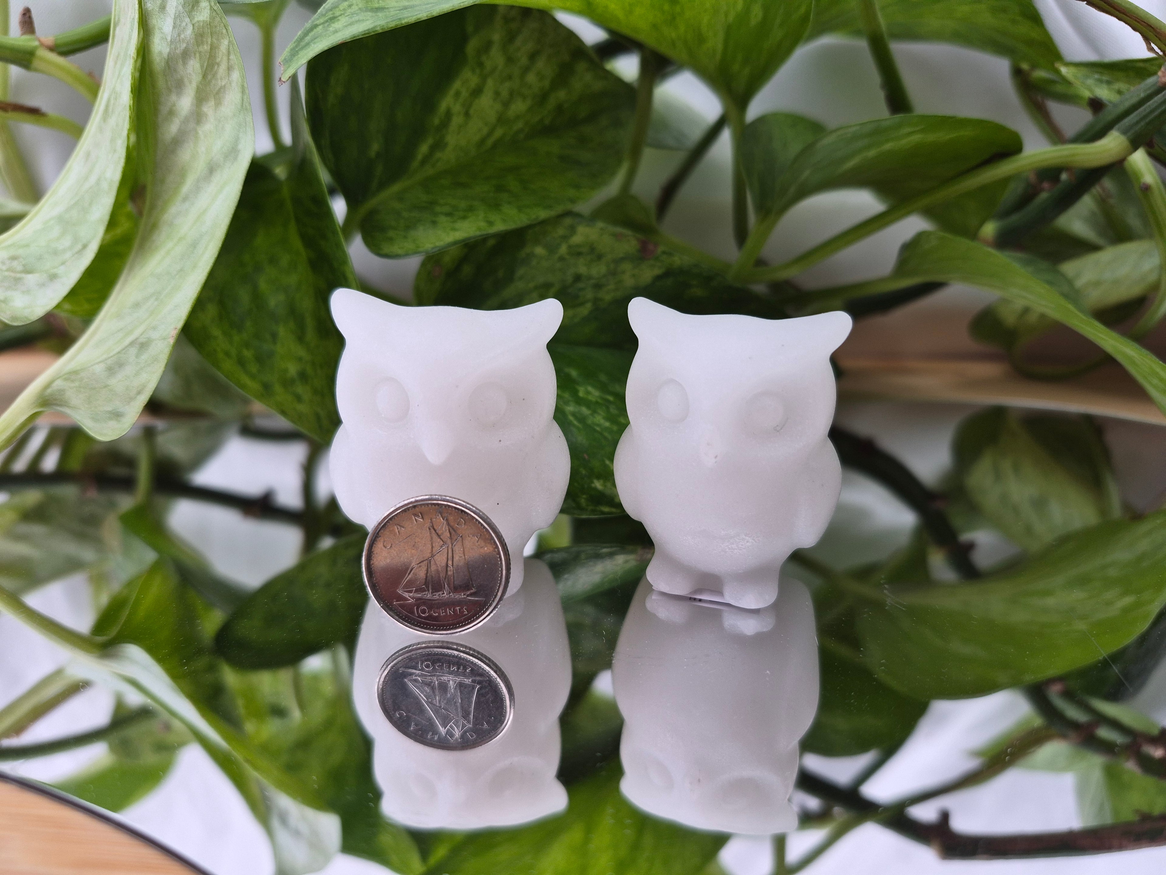 WHITE JADE OWL