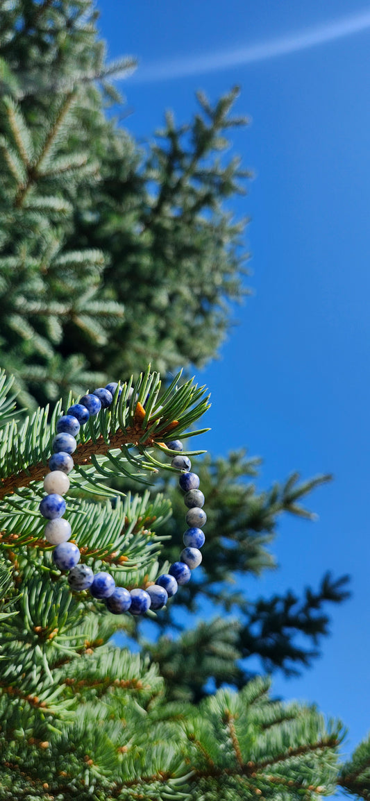 6mm BLUE SPOT JASPER BRACELET