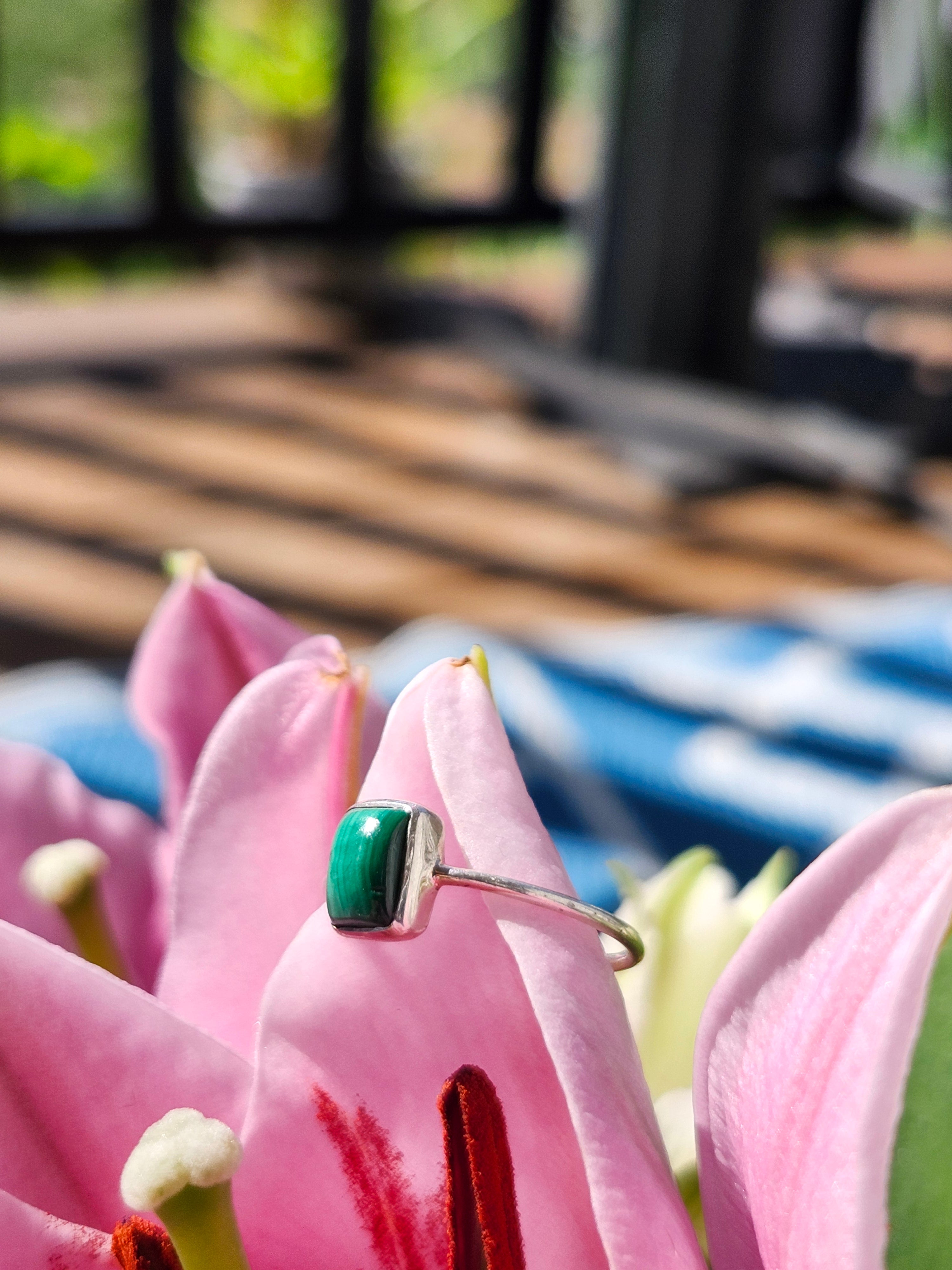 S7 MALACHITE .925 STERLING SILVER