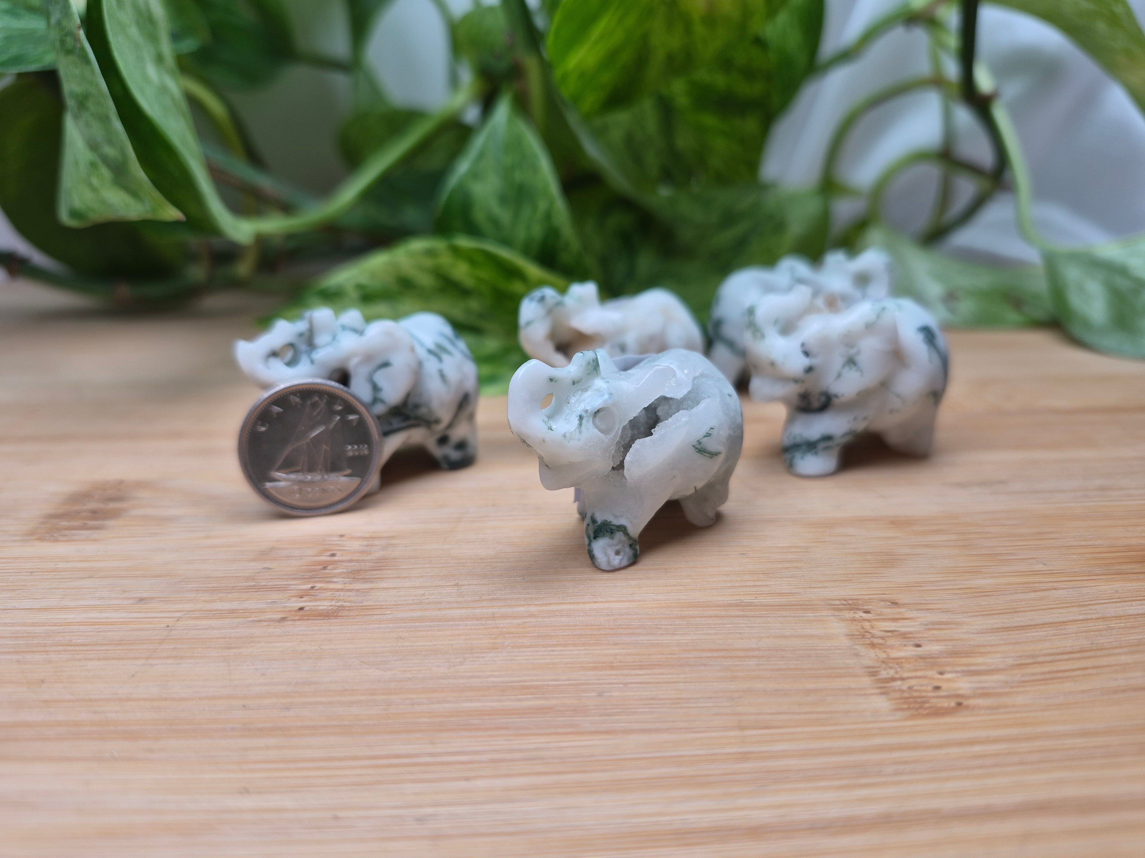 MOSS AGATE ELEPHANT