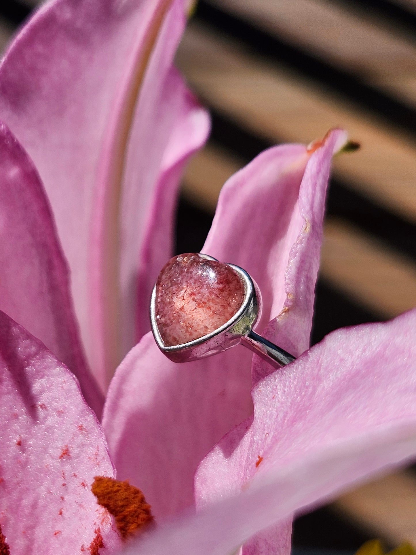 SA STRAWBERRY QUARTZ .925 STERLING SILVER